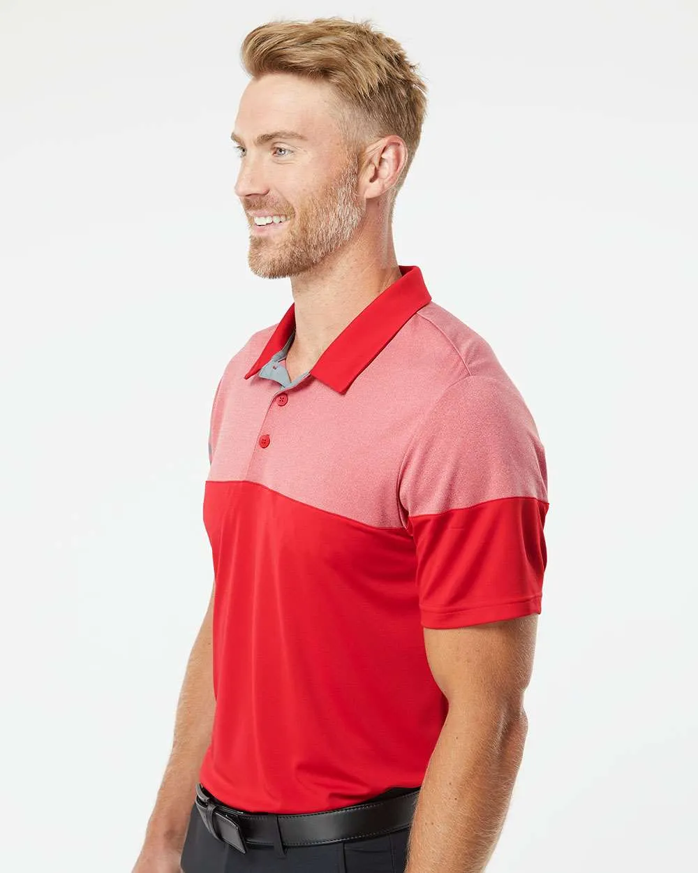 Adidas Heather 3Stripes Block Polo