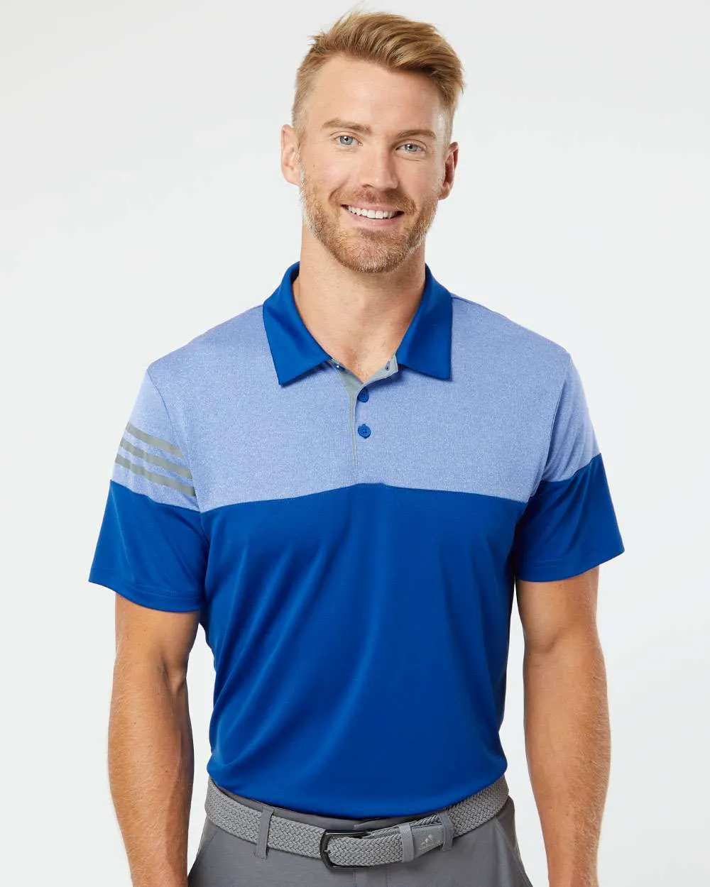 Adidas Heather 3Stripes Block Polo