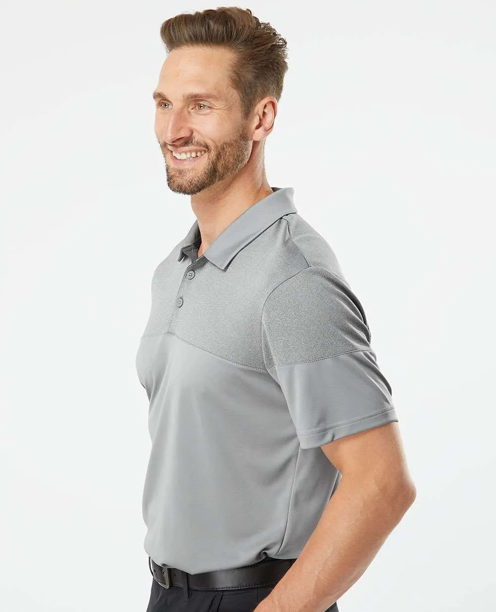 Adidas Heather 3Stripes Block Polo
