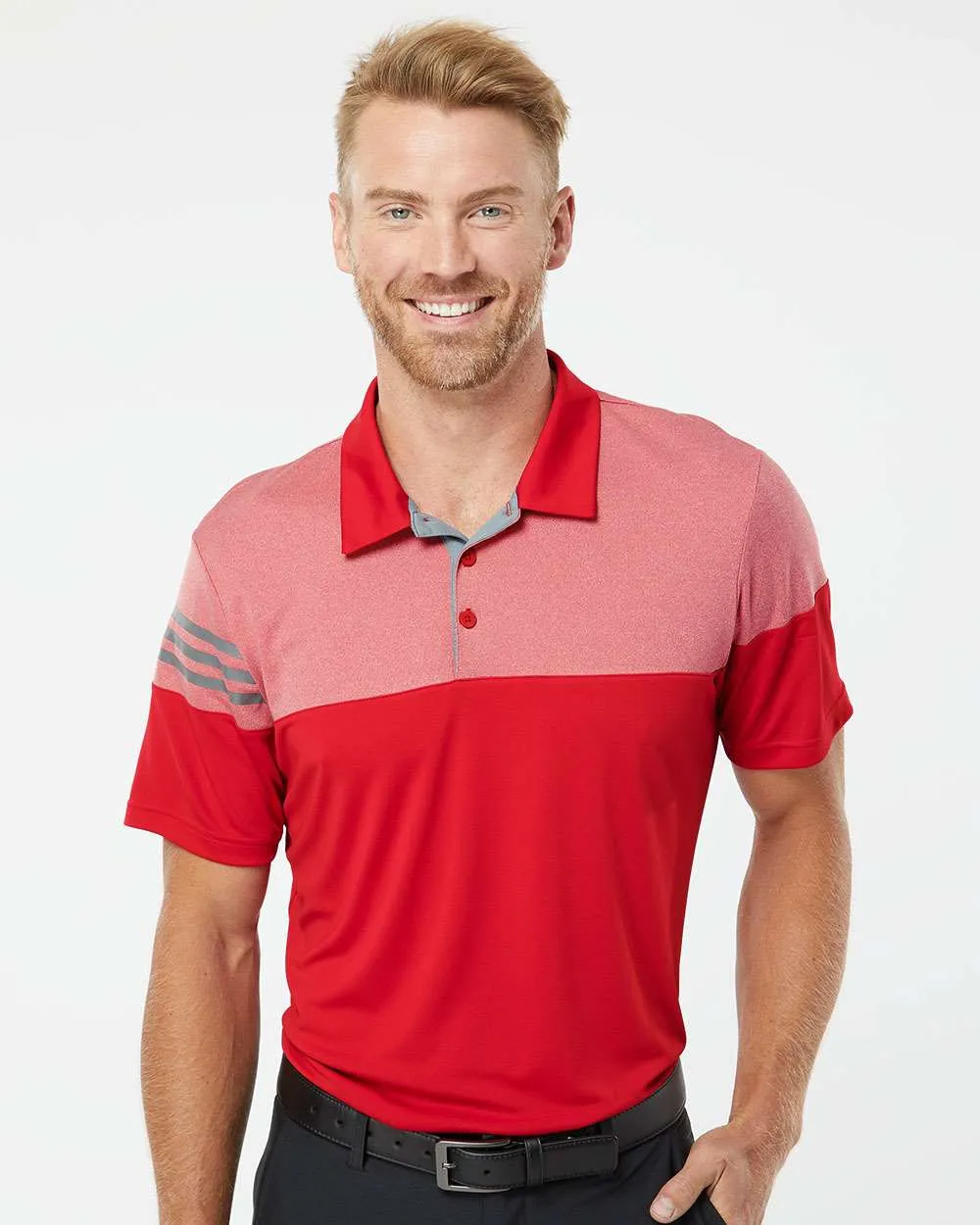 Adidas Heather 3Stripes Block Polo