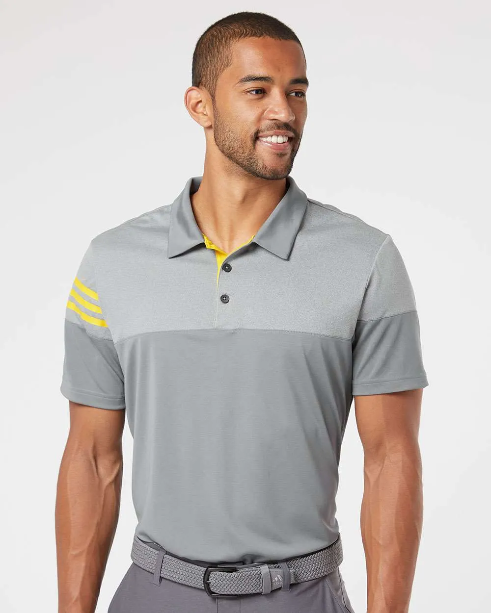 Adidas Heather 3Stripes Block Polo