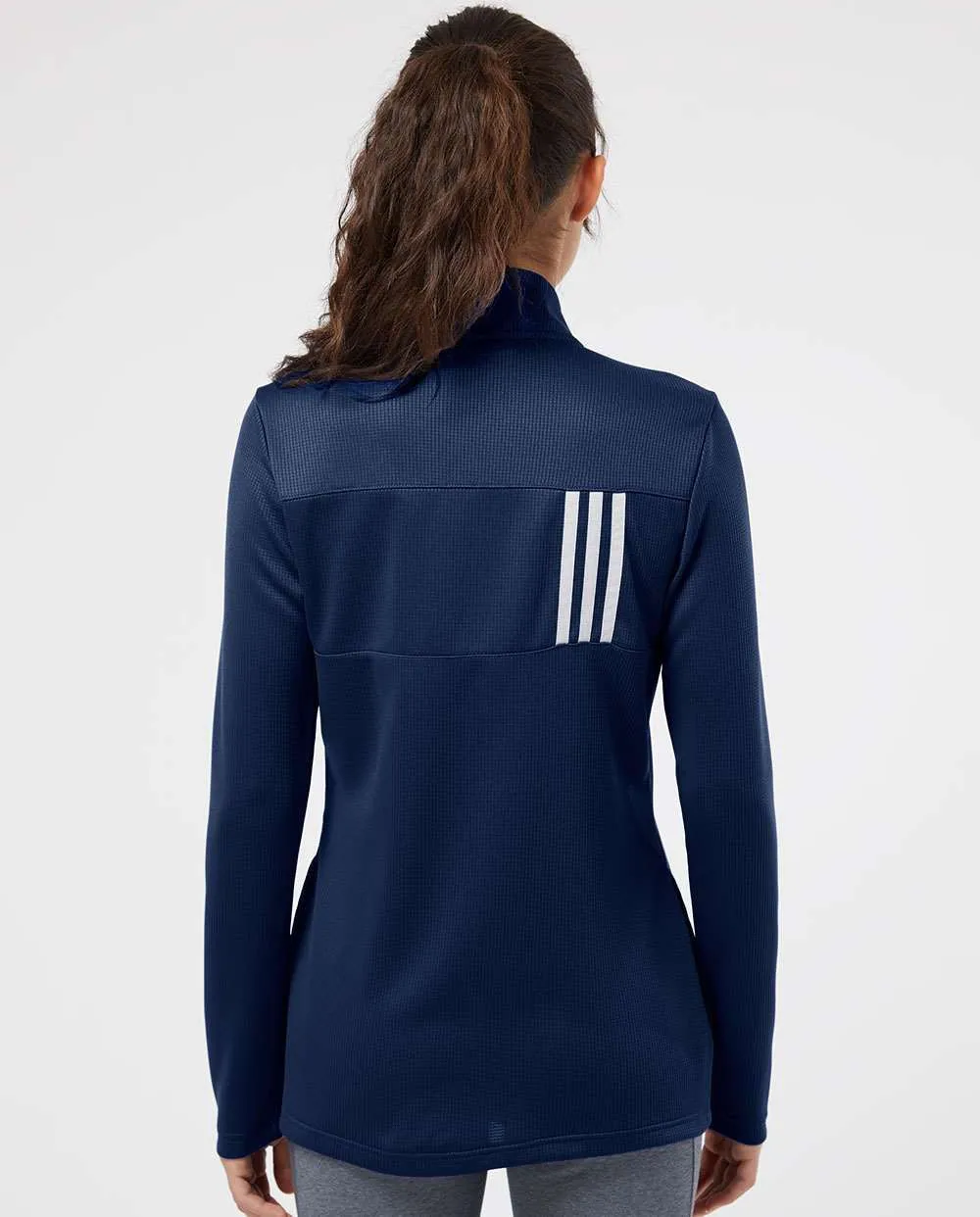 Adidas Ladies 3-Stripes Double Knit Full-Zip