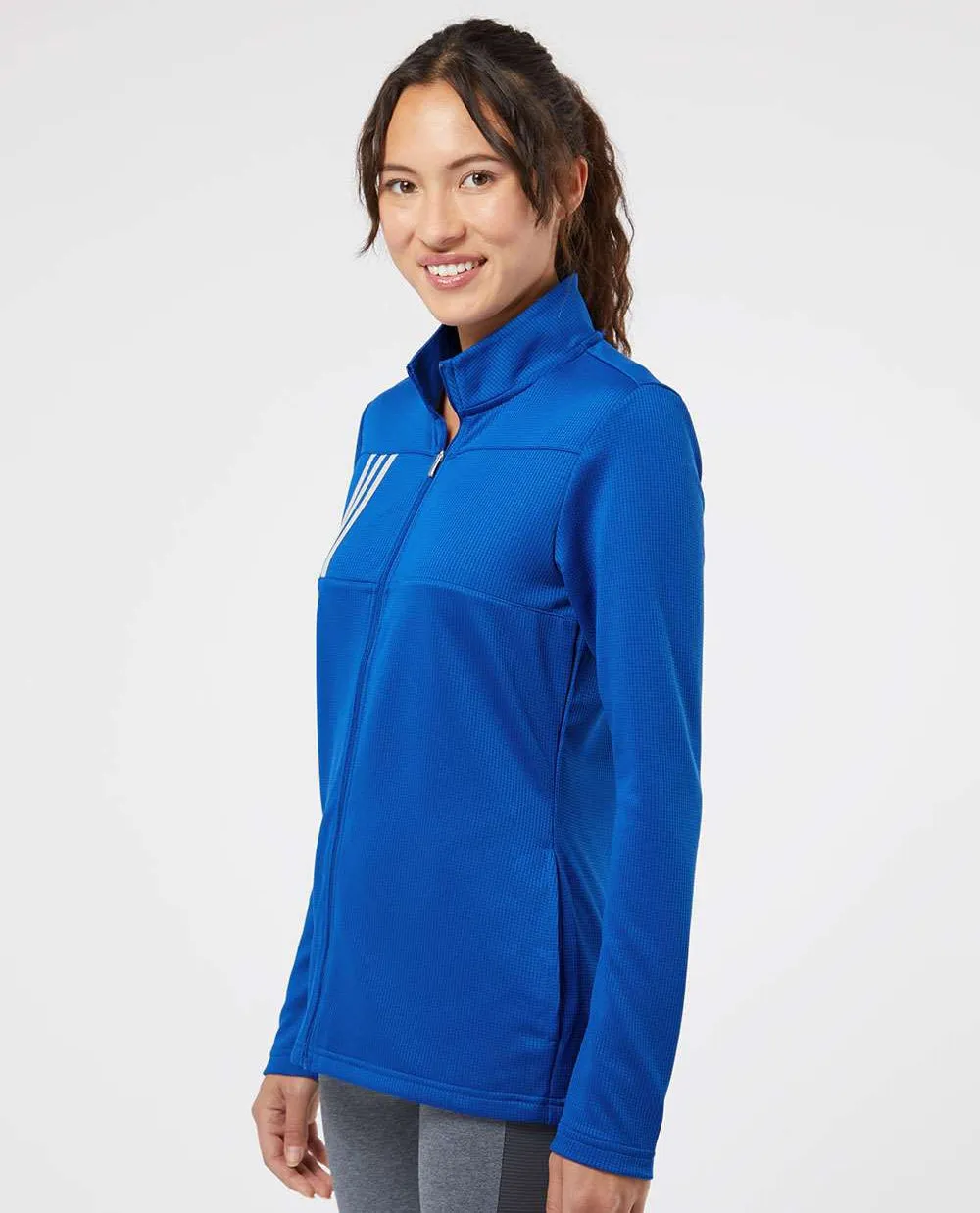 Adidas Ladies 3-Stripes Double Knit Full-Zip