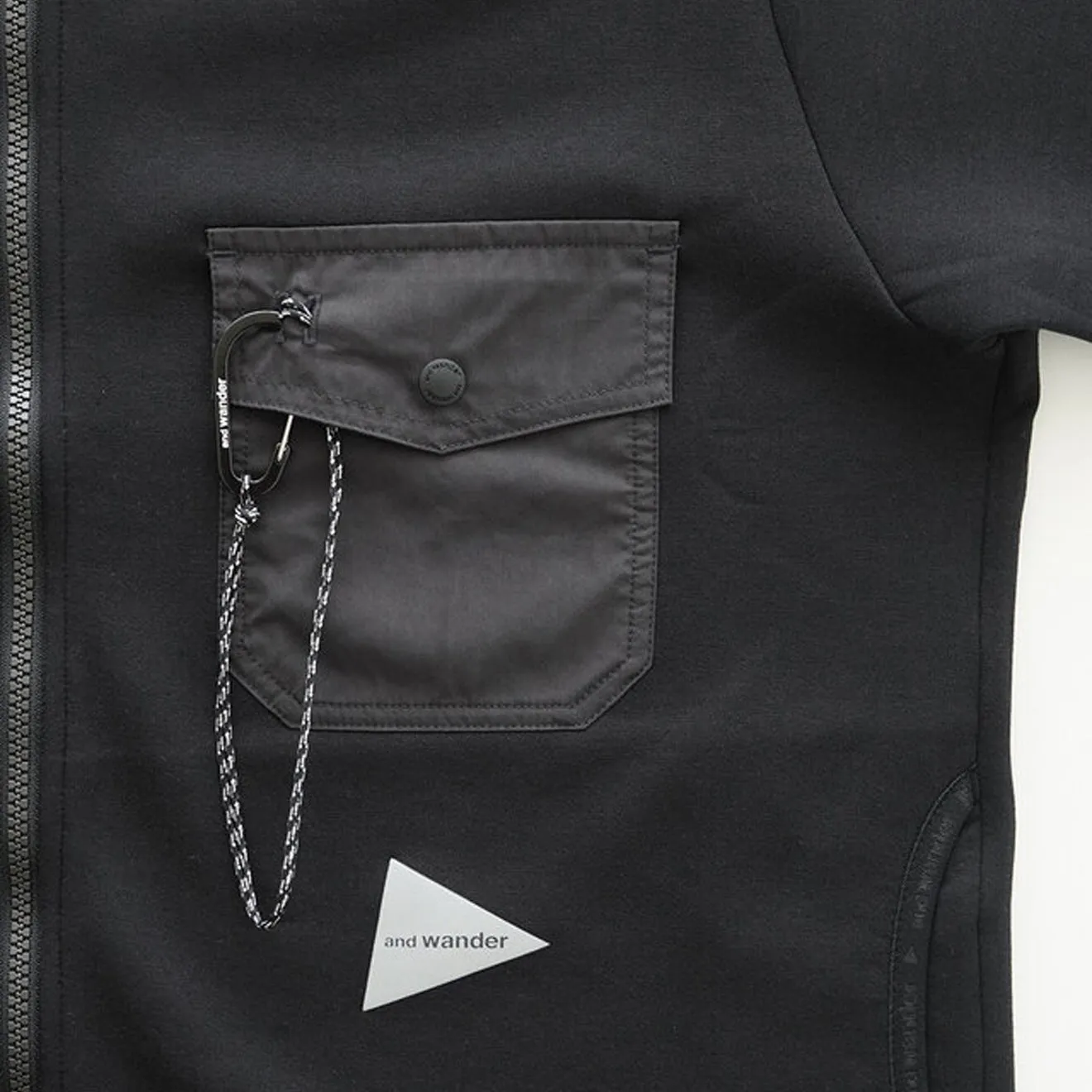 And Wander Airly Warm Full Zip Black
