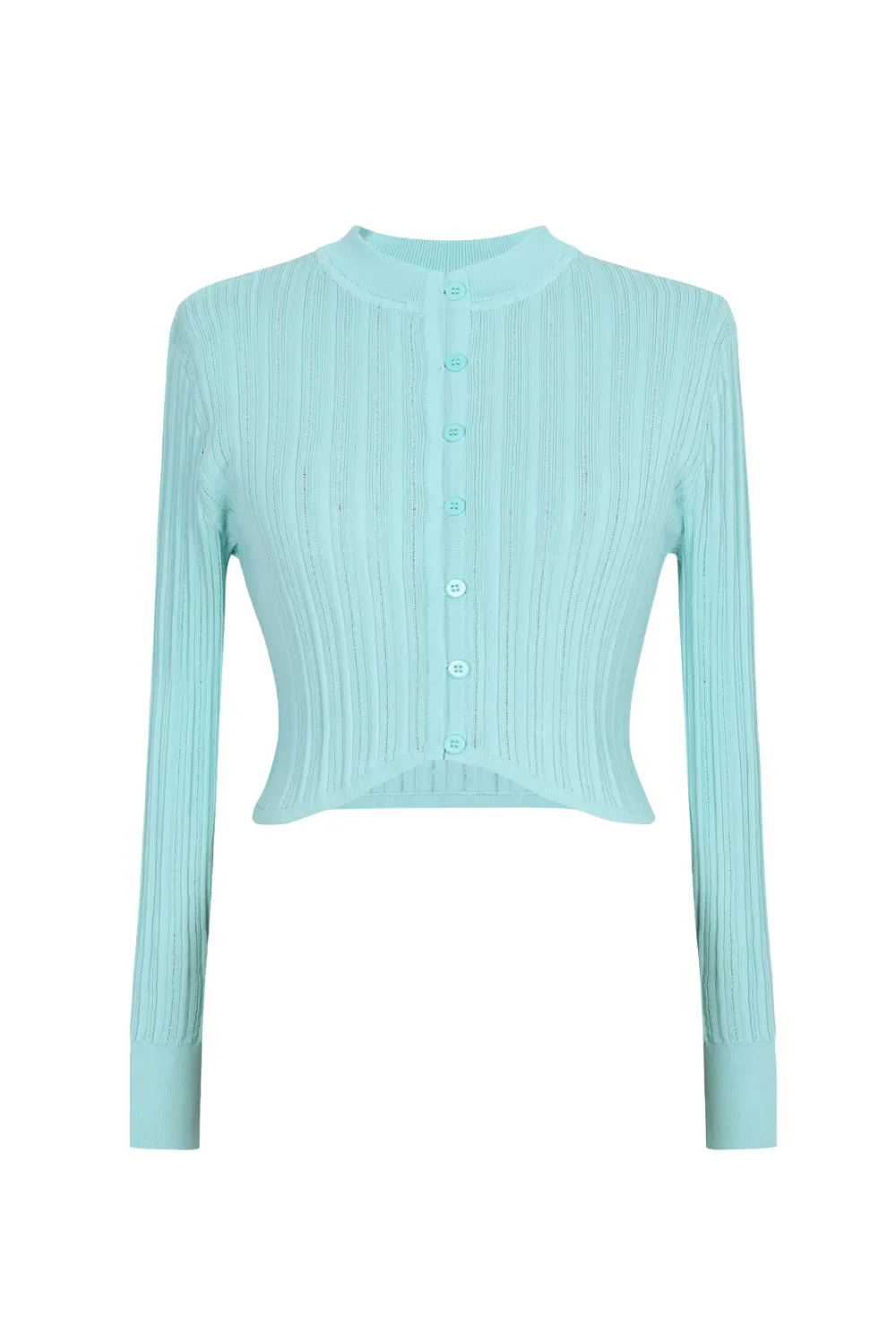 Archetypes ribbed pointelle-knit sweaters in green Gloria Lanvin