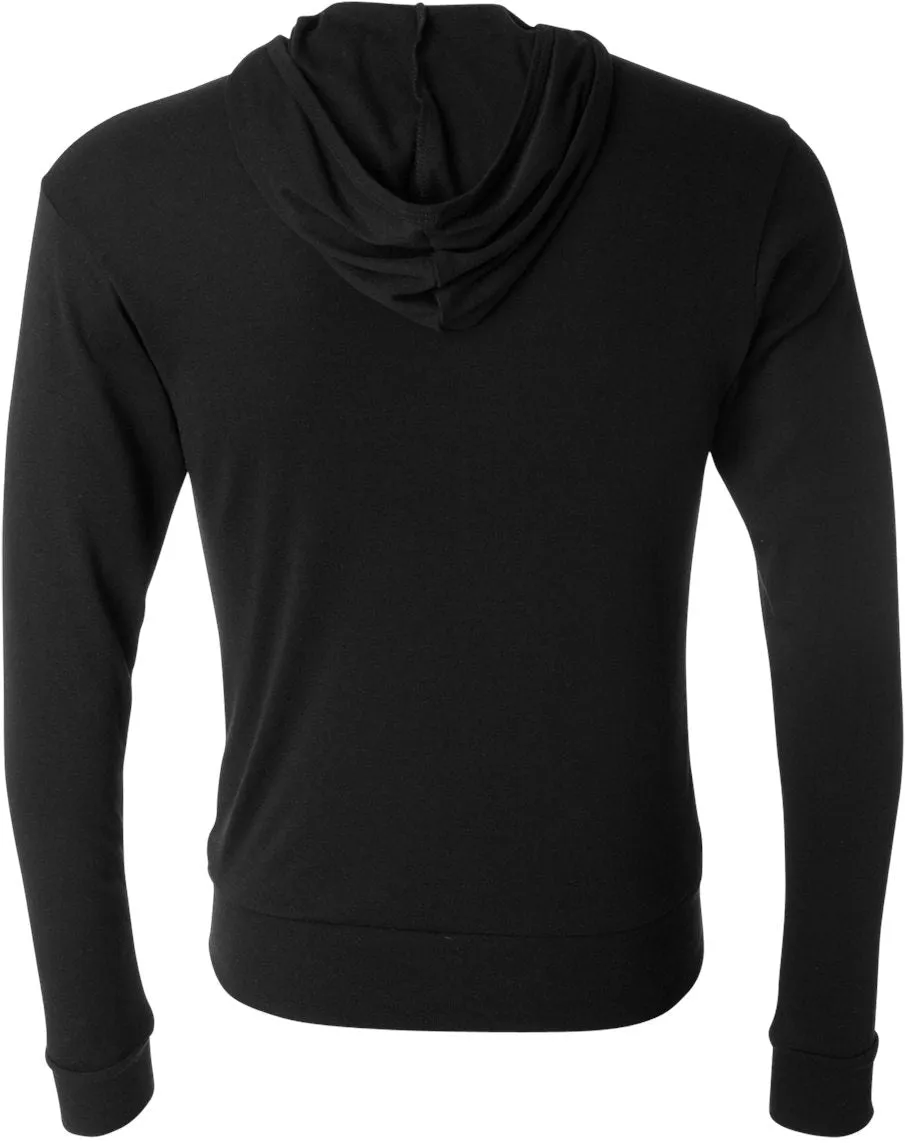 Bella Canvas Unisex Triblend Lightweight Full-Zip Hooded Long Sleeve Tee