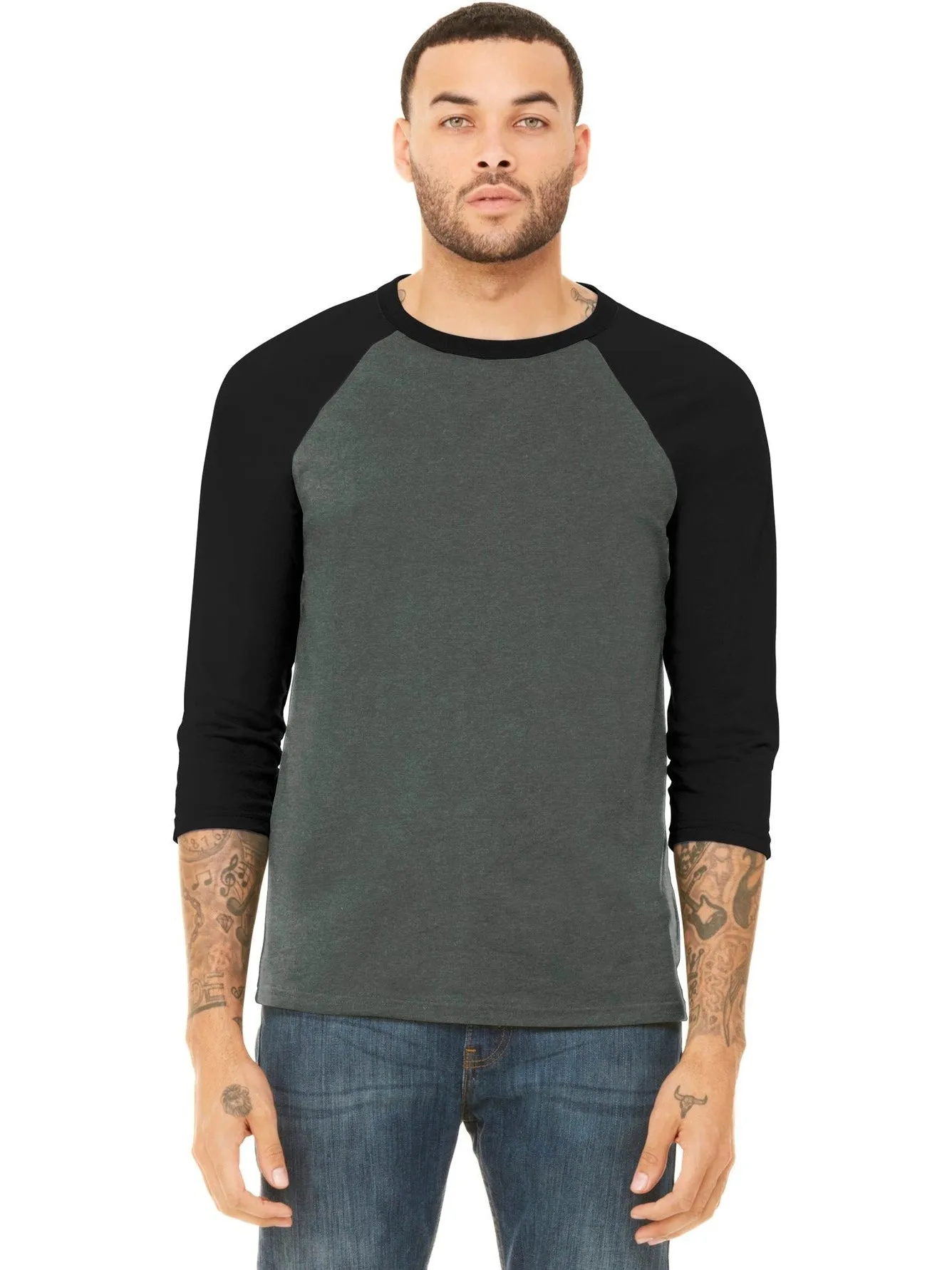 Bella Canvas3/4-Sleeve Baseball Tee