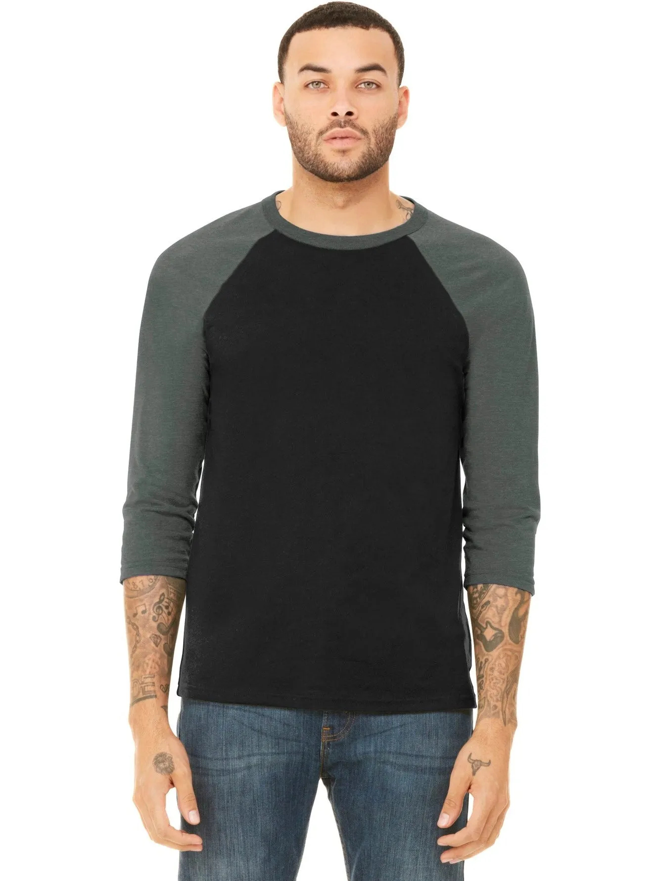 Bella Canvas3/4-Sleeve Baseball Tee