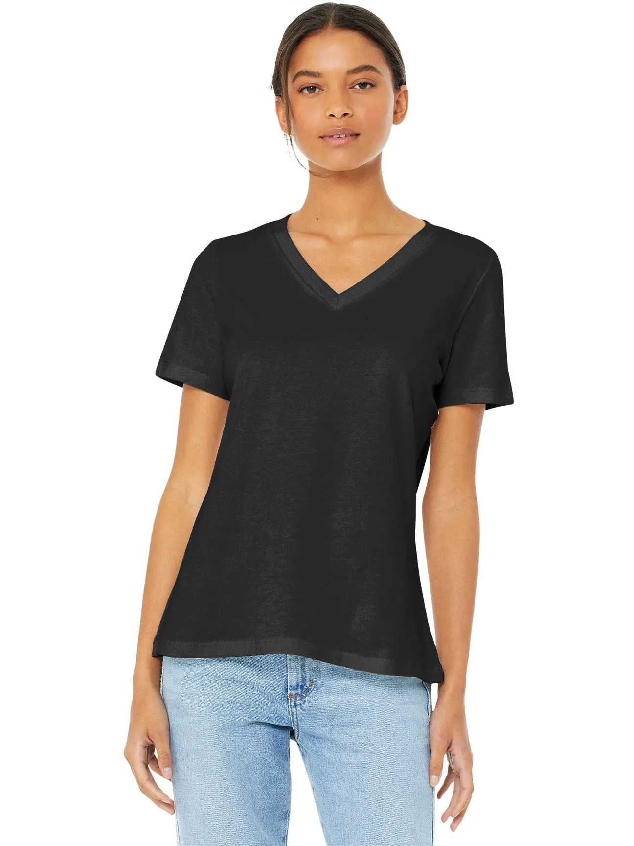 Bella CanvasLadies Relaxed Jersey Short Sleeve V-Neck Tee