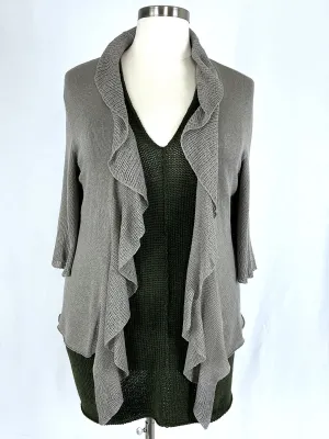 Beyond Threads Size 2X (18/20 ) Light Gray Cardigan NWT