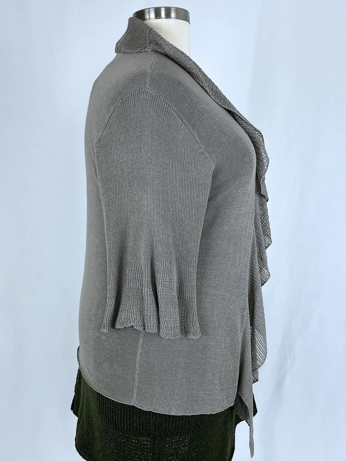 Beyond Threads Size 2X (18/20 ) Light Gray Cardigan NWT
