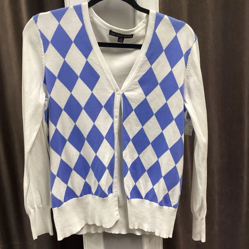 Brooks Brothers Argyle Button Up Cardi SWEATERS XL