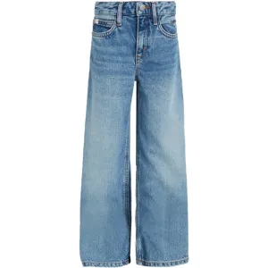 Calvin Klein HR Wide Leg Workwear Denim Jeans Authentic Light Blue
