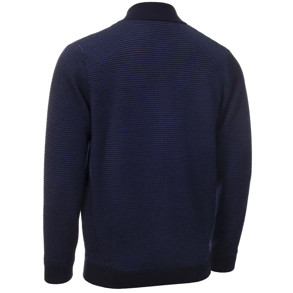Calvin Klein Ottoman Full Zip Lined Sweater - Navy