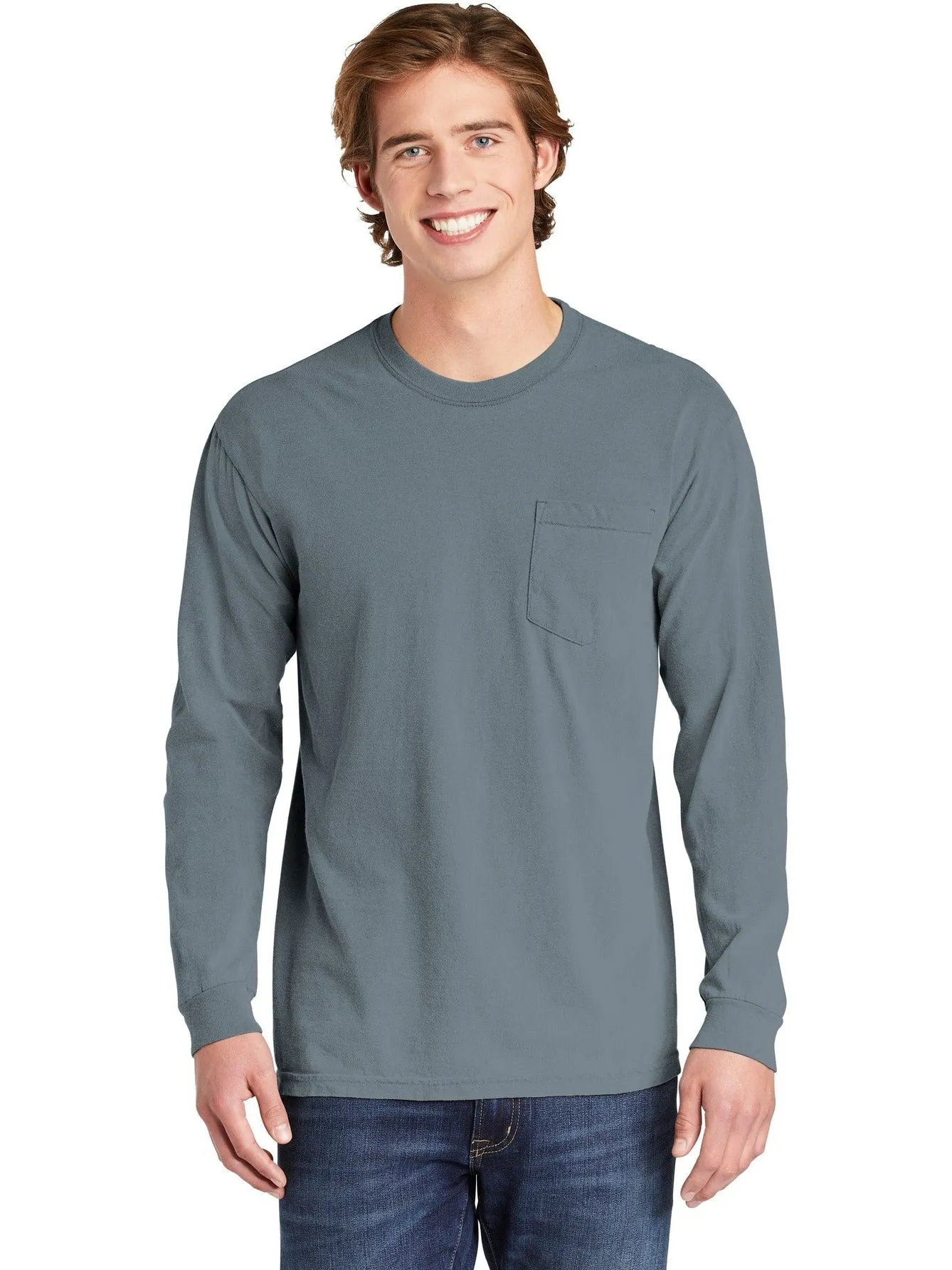 Comfort ColorsHeavyweight Ring Spun Long Sleeve Pocket Tee