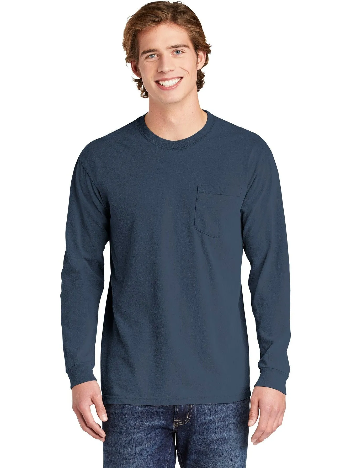 Comfort ColorsHeavyweight Ring Spun Long Sleeve Pocket Tee