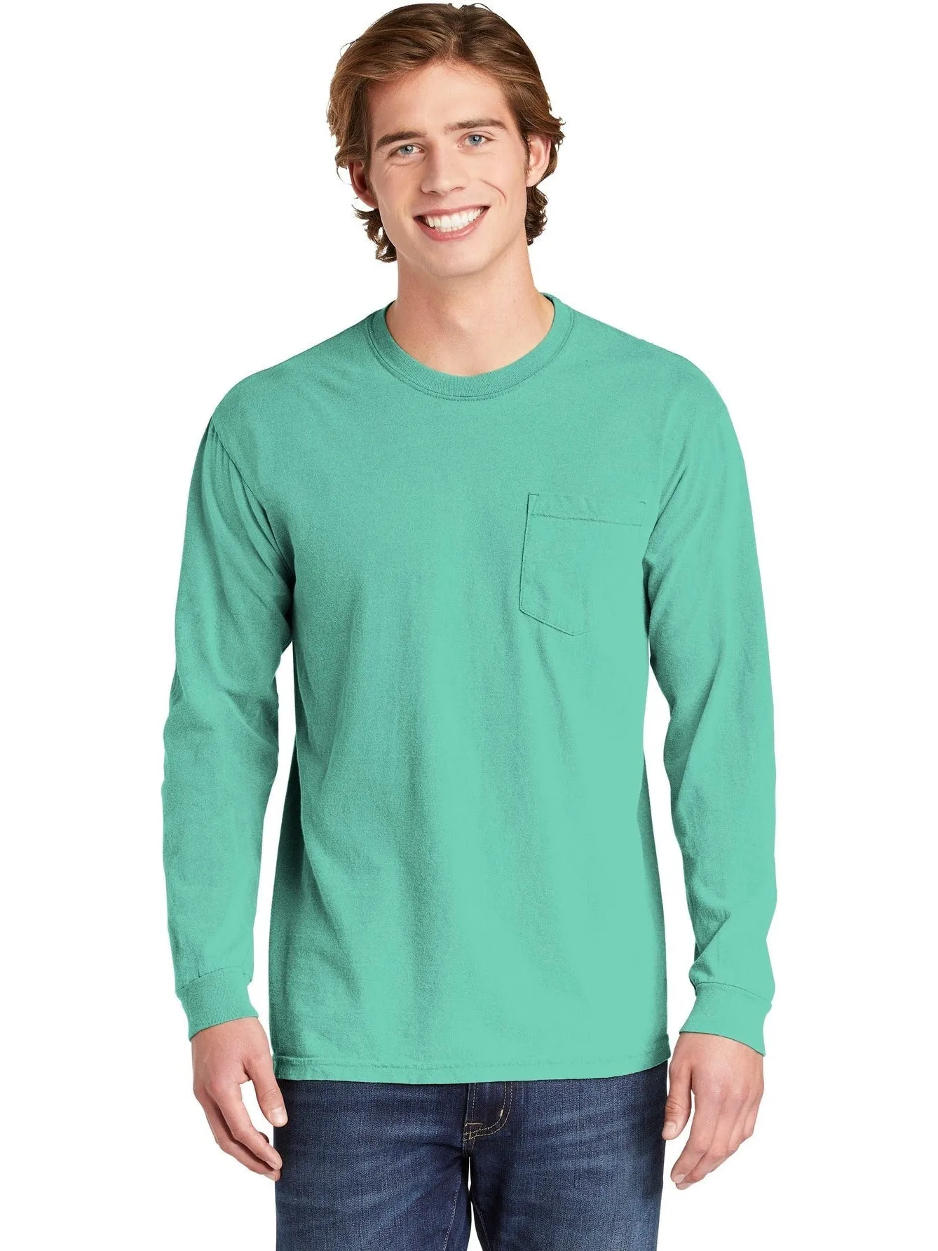 Comfort ColorsHeavyweight Ring Spun Long Sleeve Pocket Tee