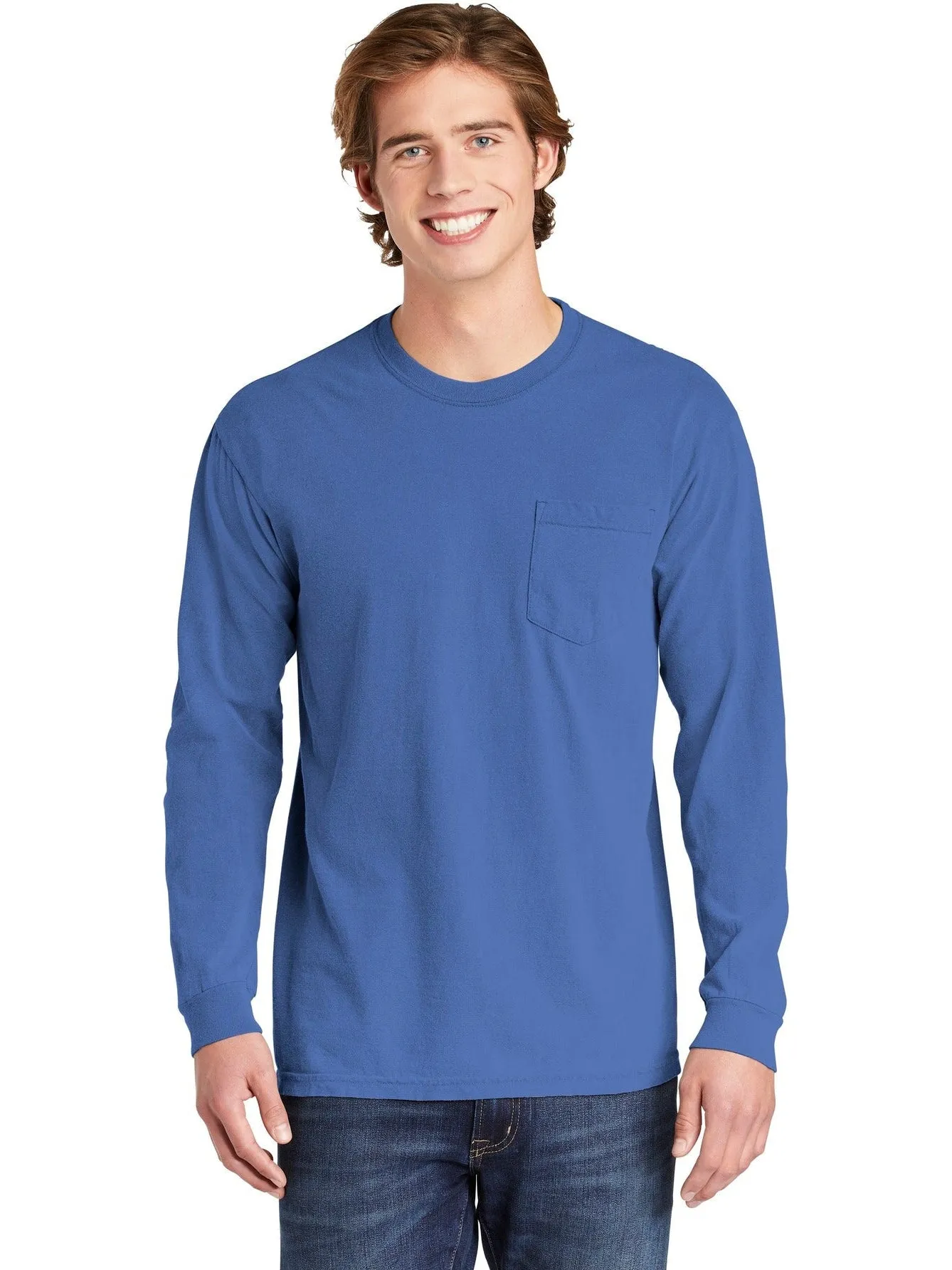 Comfort ColorsHeavyweight Ring Spun Long Sleeve Pocket Tee