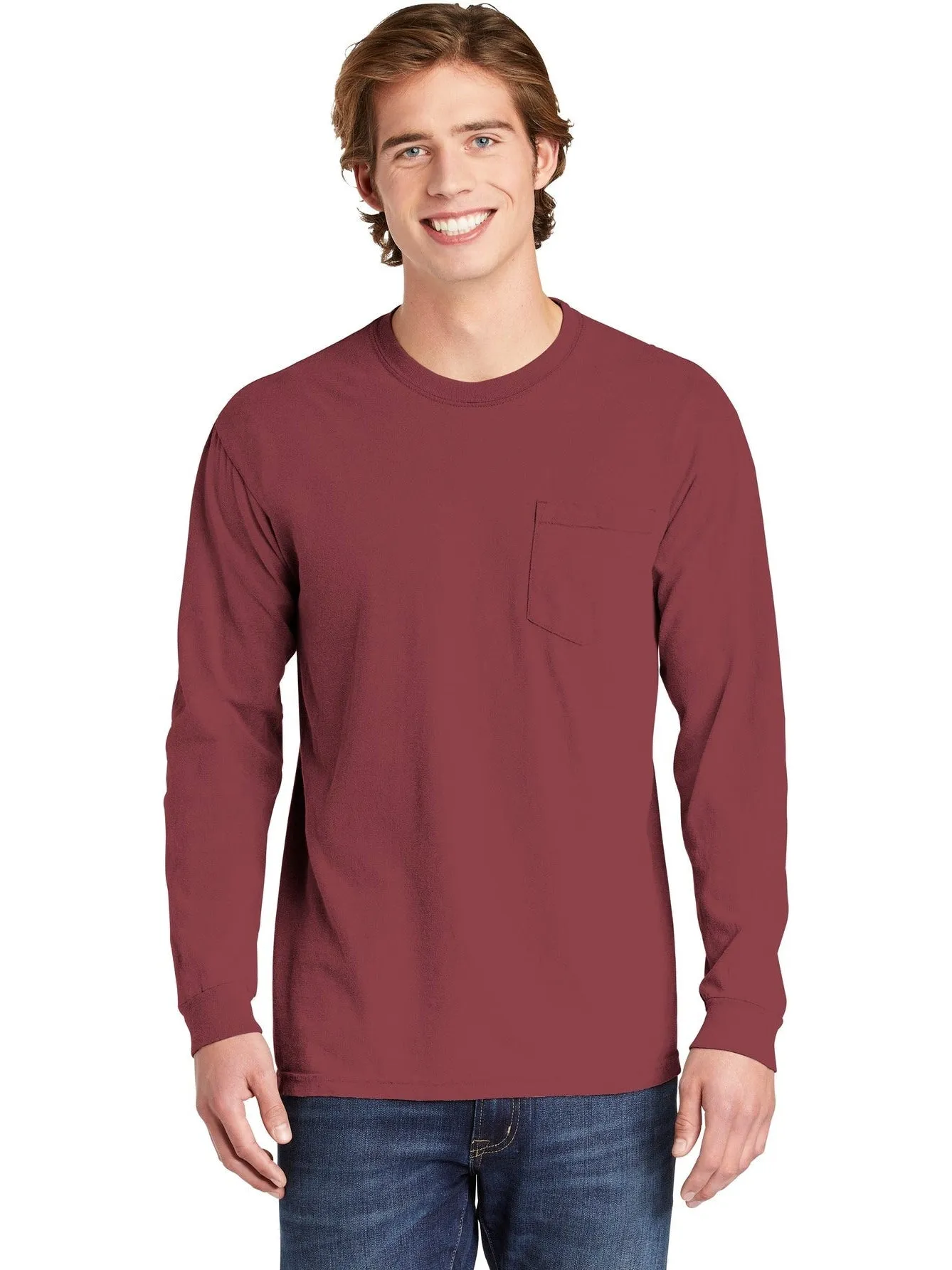 Comfort ColorsHeavyweight Ring Spun Long Sleeve Pocket Tee