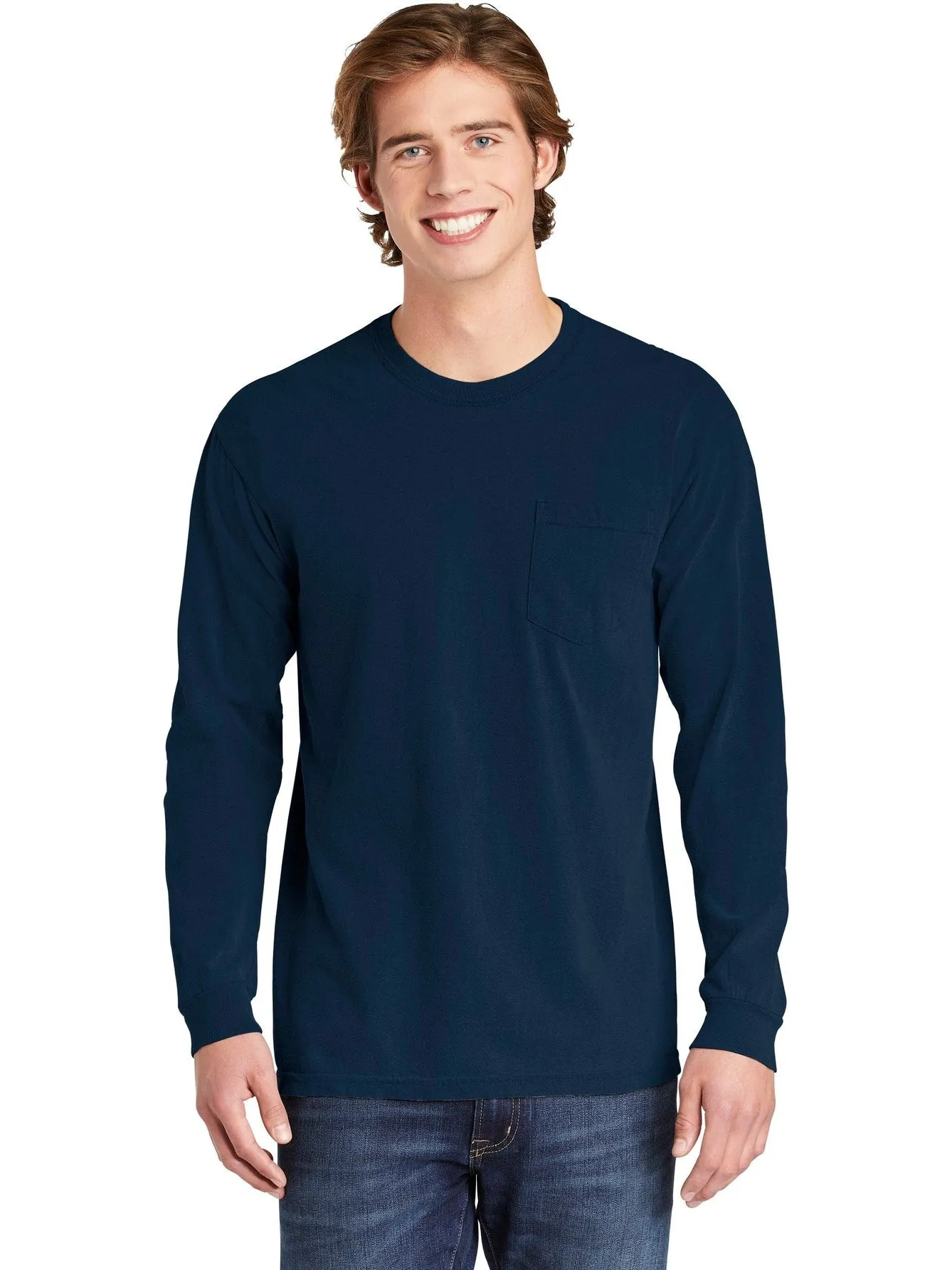 Comfort ColorsHeavyweight Ring Spun Long Sleeve Pocket Tee