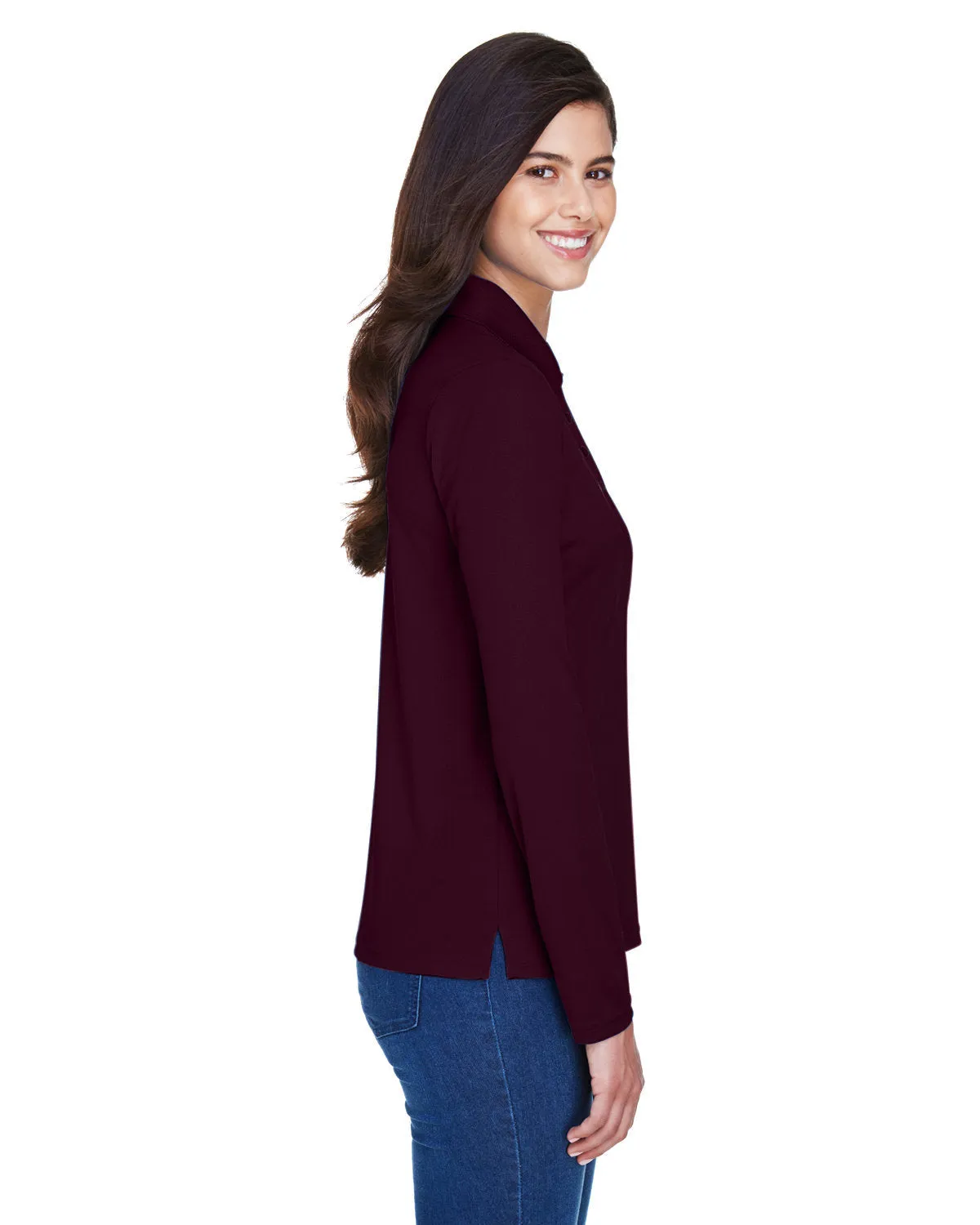 Core 365 Ladies Pinnacle Performance Long-Sleeve Pique Polo