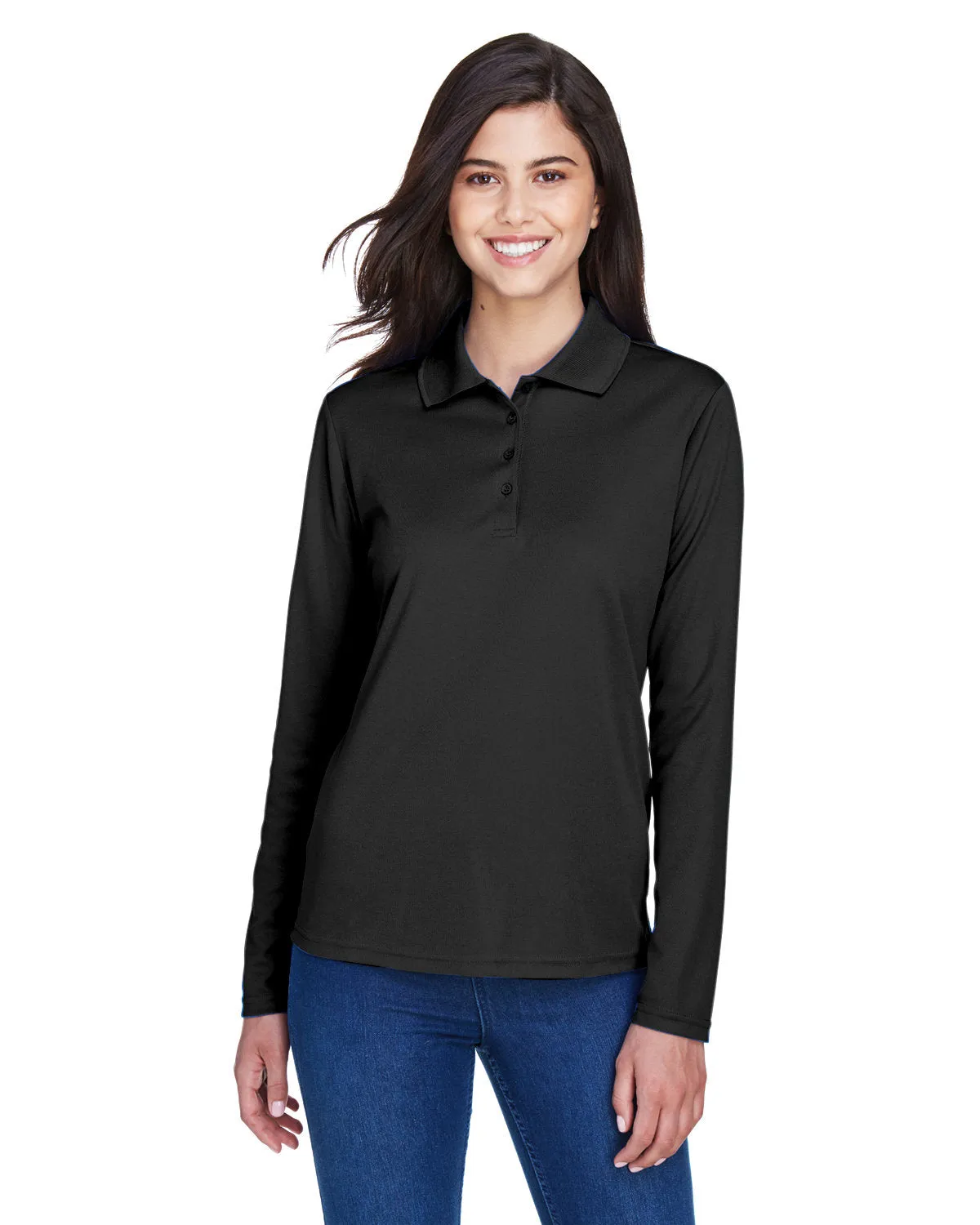 Core 365 Ladies Pinnacle Performance Long-Sleeve Pique Polo