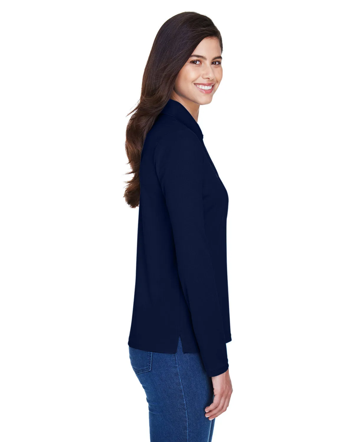 Core 365 Ladies Pinnacle Performance Long-Sleeve Pique Polo