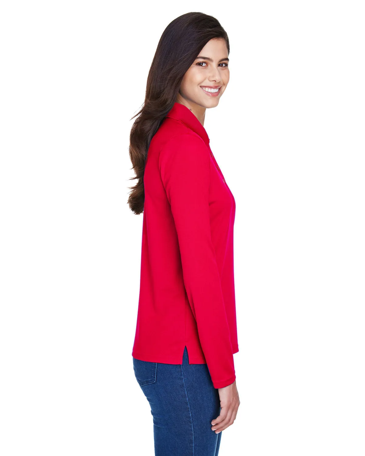 Core 365 Ladies Pinnacle Performance Long-Sleeve Pique Polo