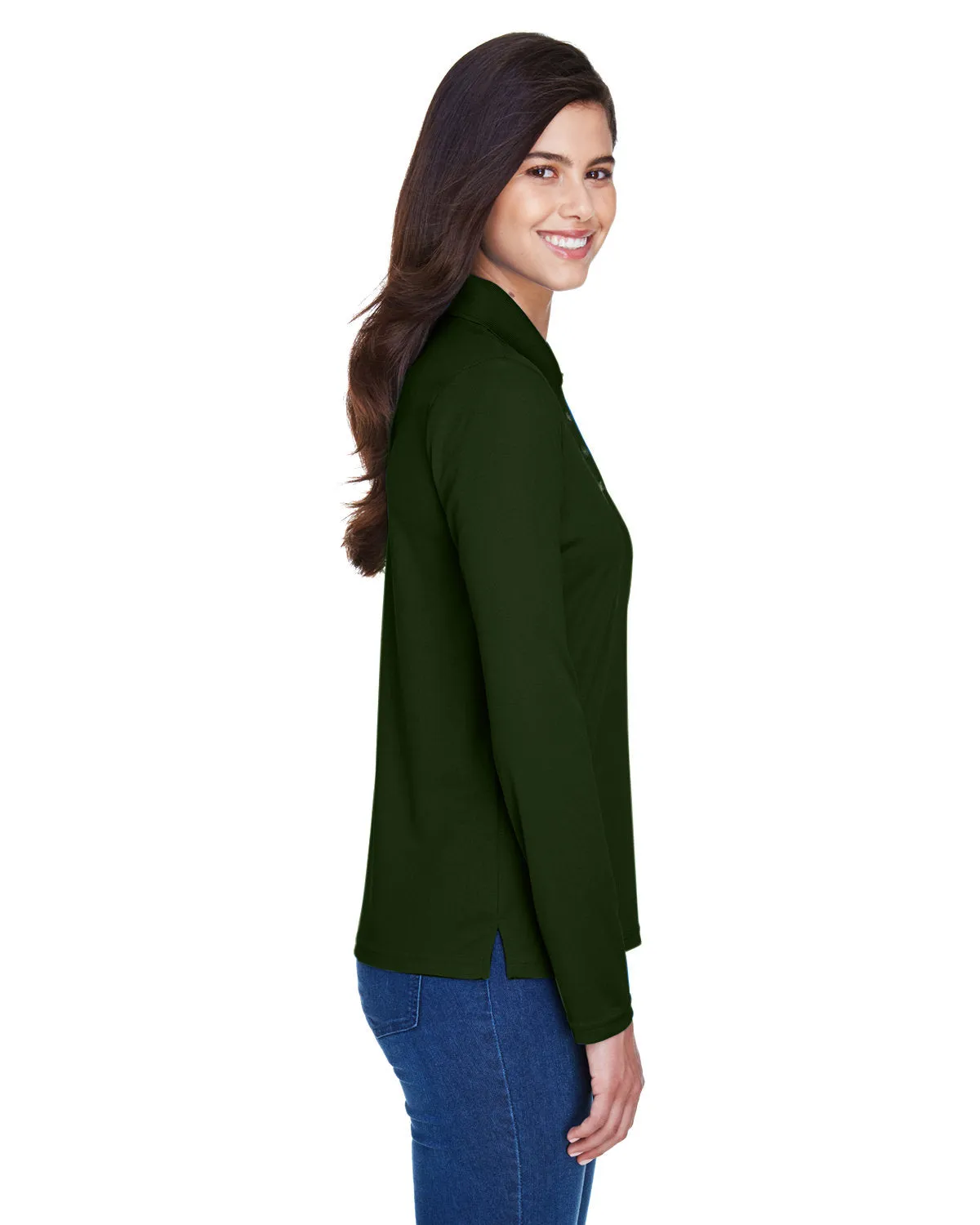 Core 365 Ladies Pinnacle Performance Long-Sleeve Pique Polo