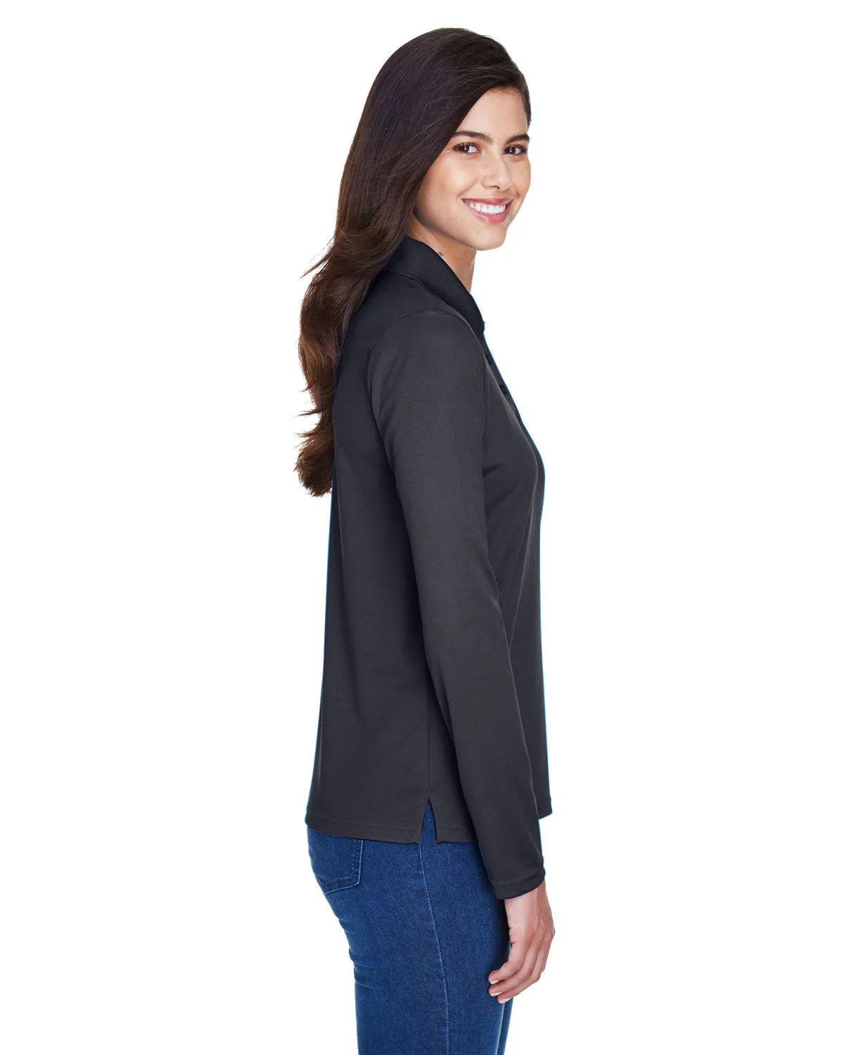 Core 365 Ladies Pinnacle Performance Long-Sleeve Pique Polo