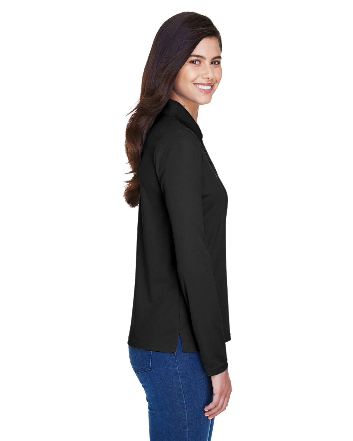 Core 365 Ladies Pinnacle Performance Long-Sleeve Pique Polo
