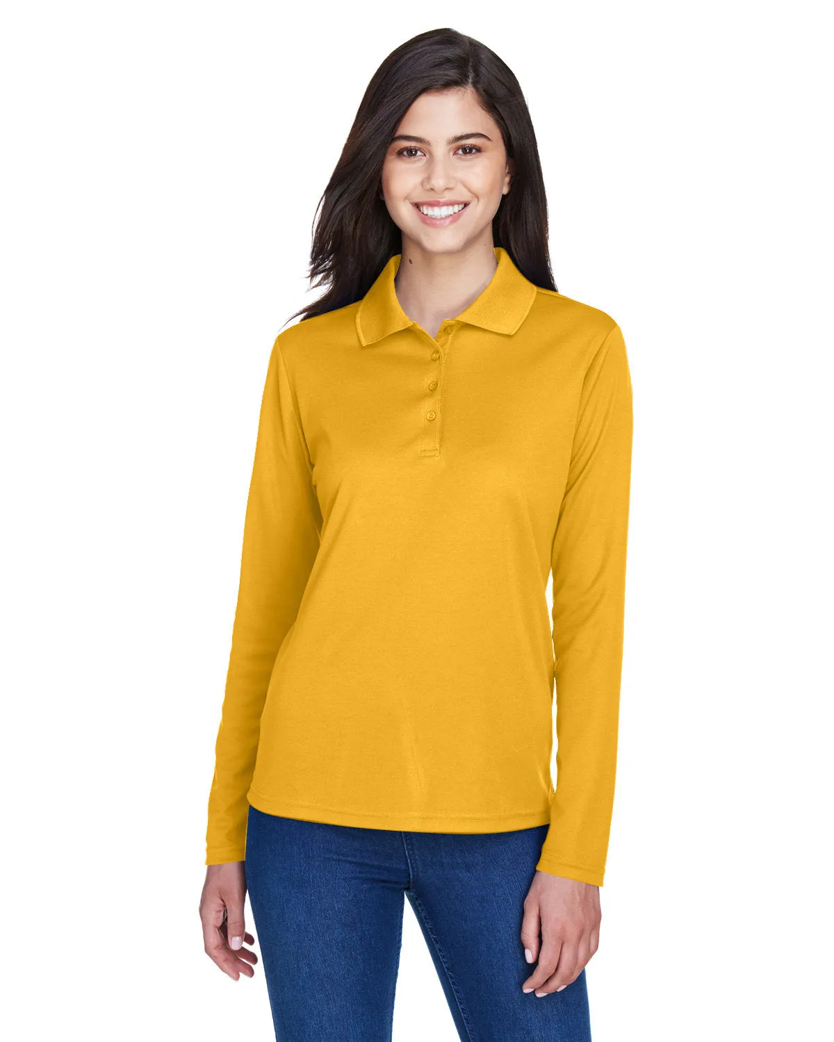 Core 365 Ladies Pinnacle Performance Long-Sleeve Pique Polo