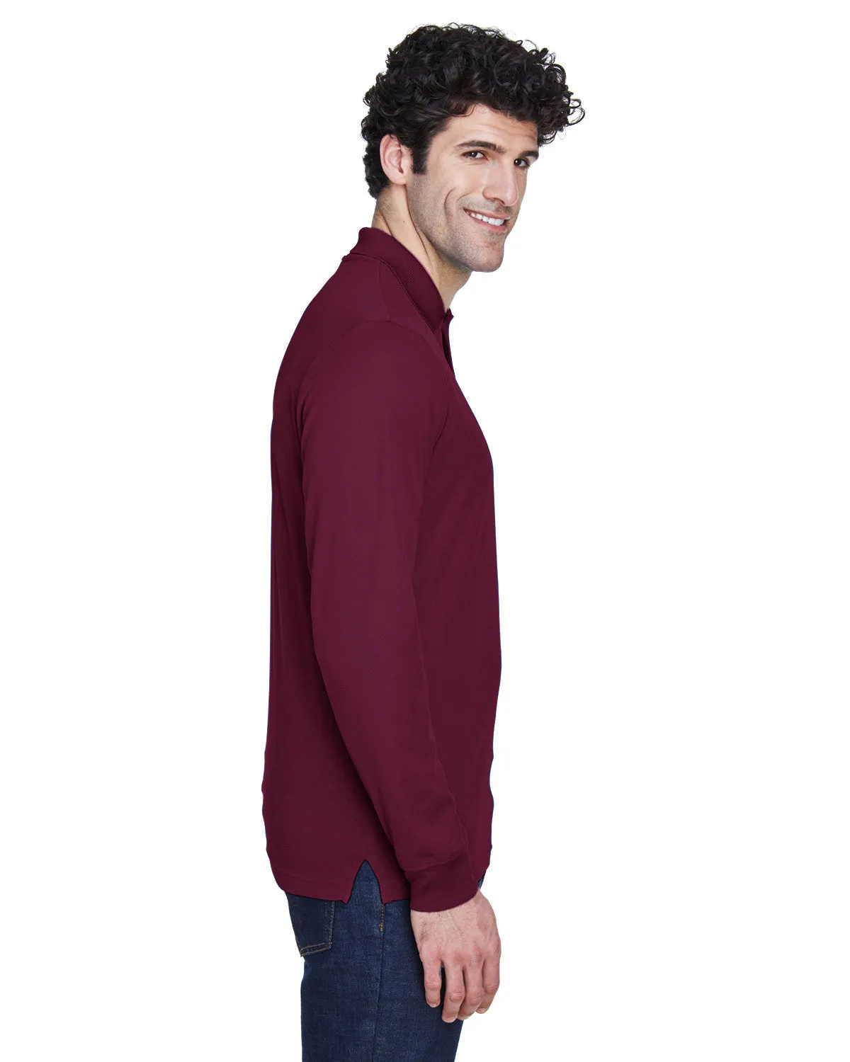 Core 365 Pinnacle Performance Long-Sleeve Pique Polo