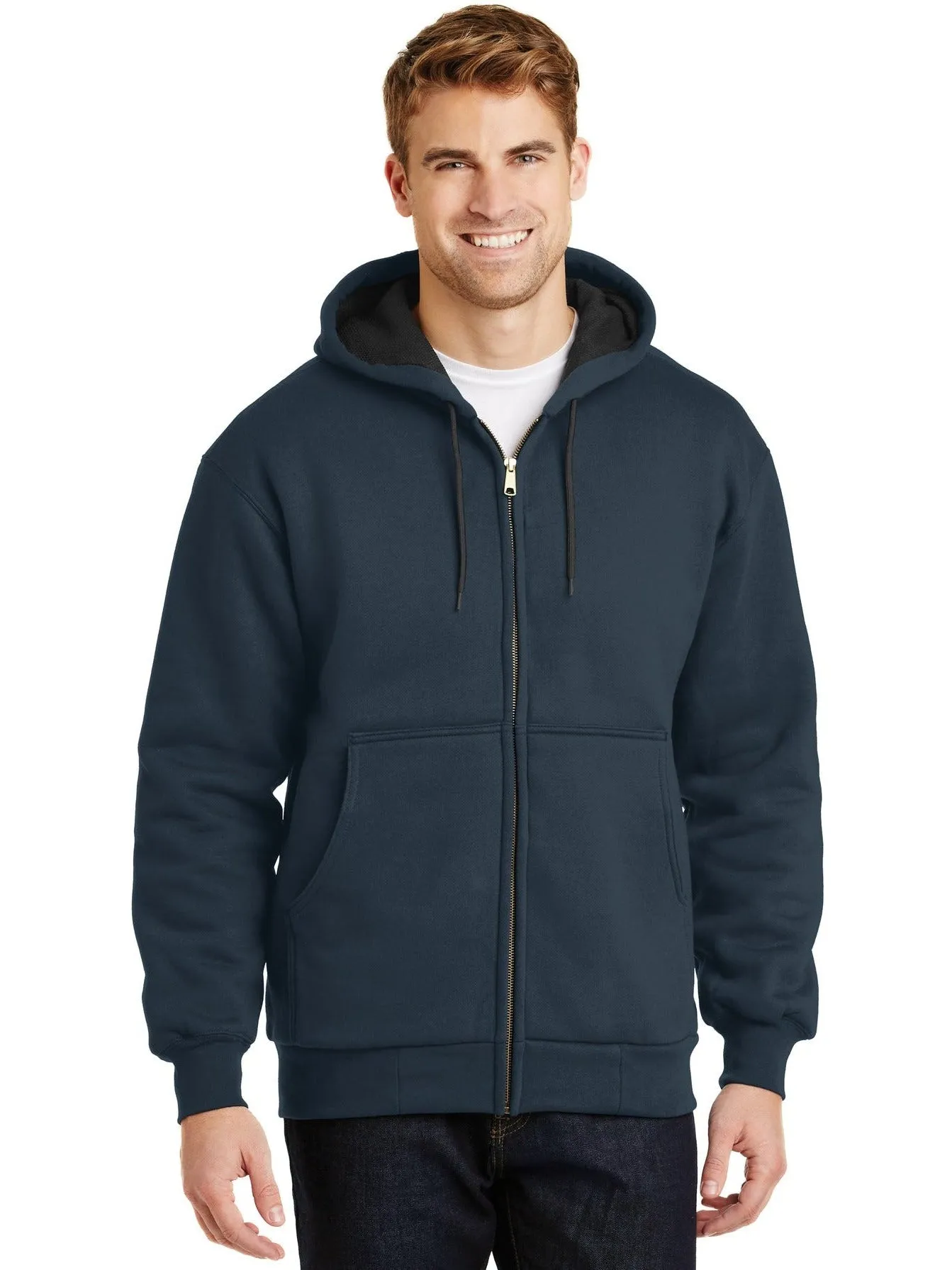 CornerStone Full-Zip Hooded Sweatshirt with Thermal Lining
