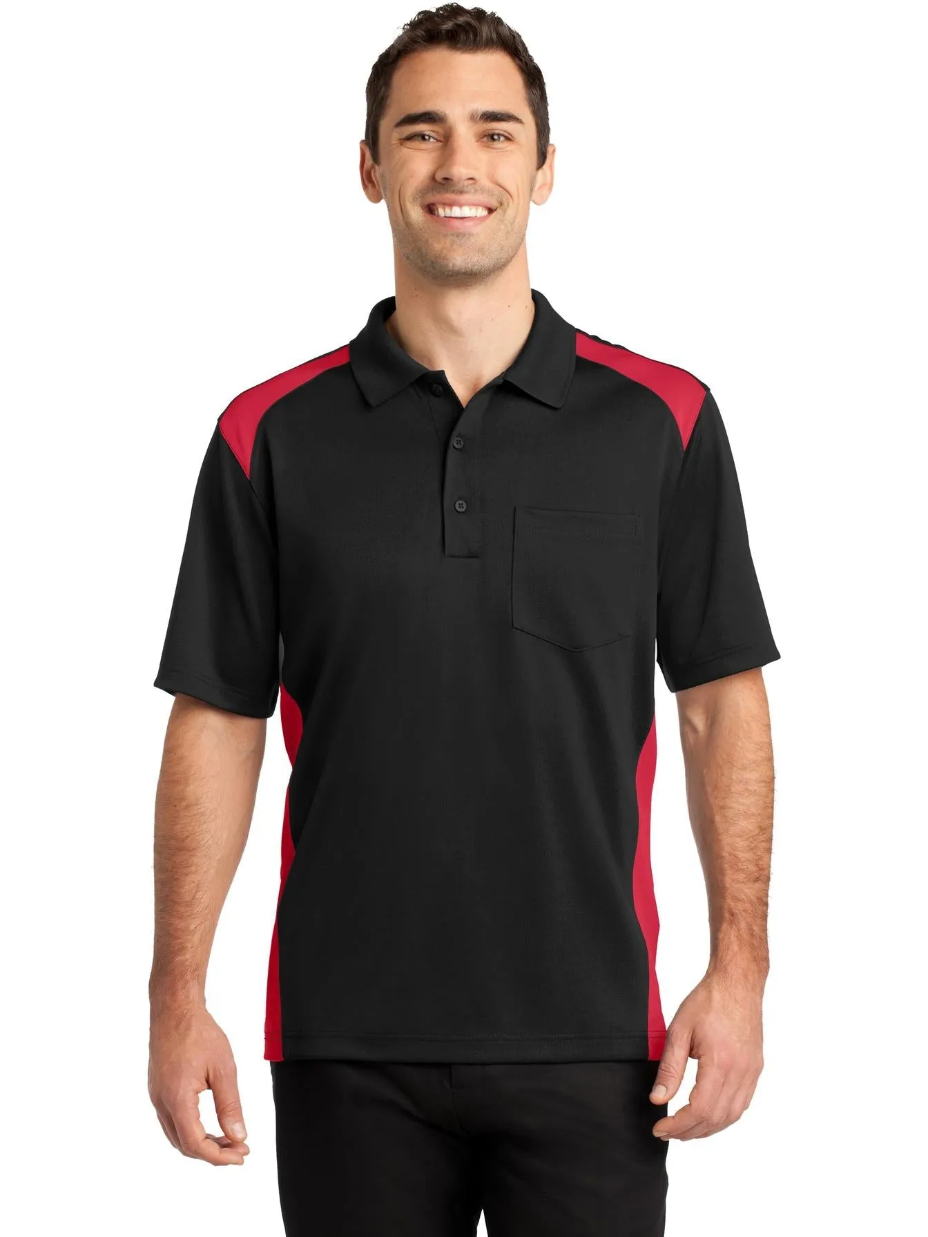 CornerStone Snag-Proof Colorblock Pocket Polo