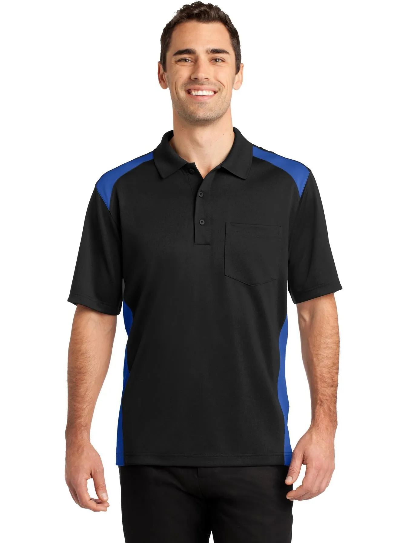 CornerStone Snag-Proof Colorblock Pocket Polo