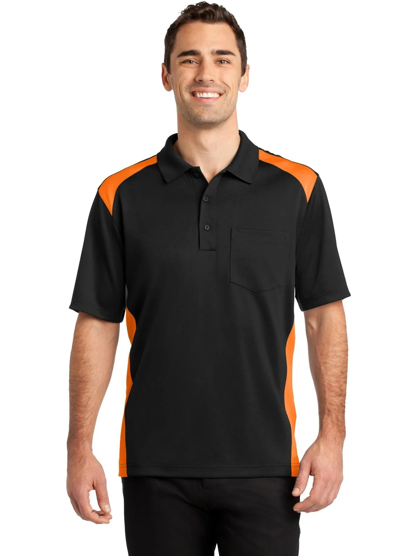 CornerStone Snag-Proof Colorblock Pocket Polo
