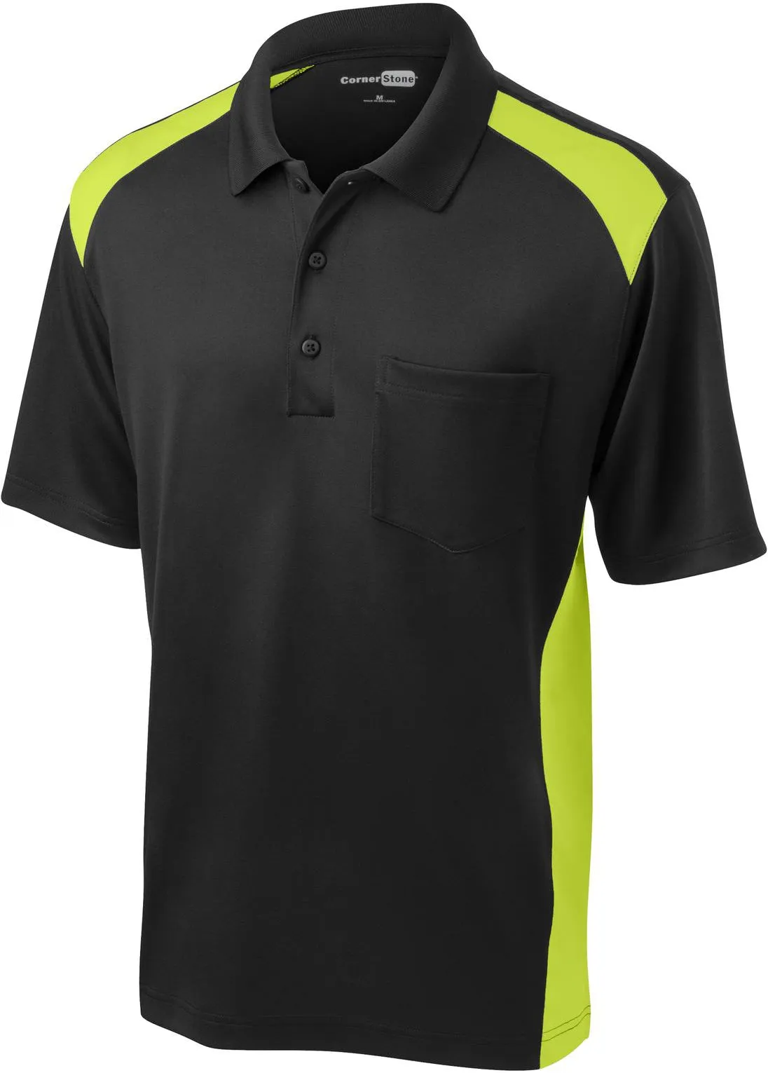 CornerStone Snag-Proof Colorblock Pocket Polo