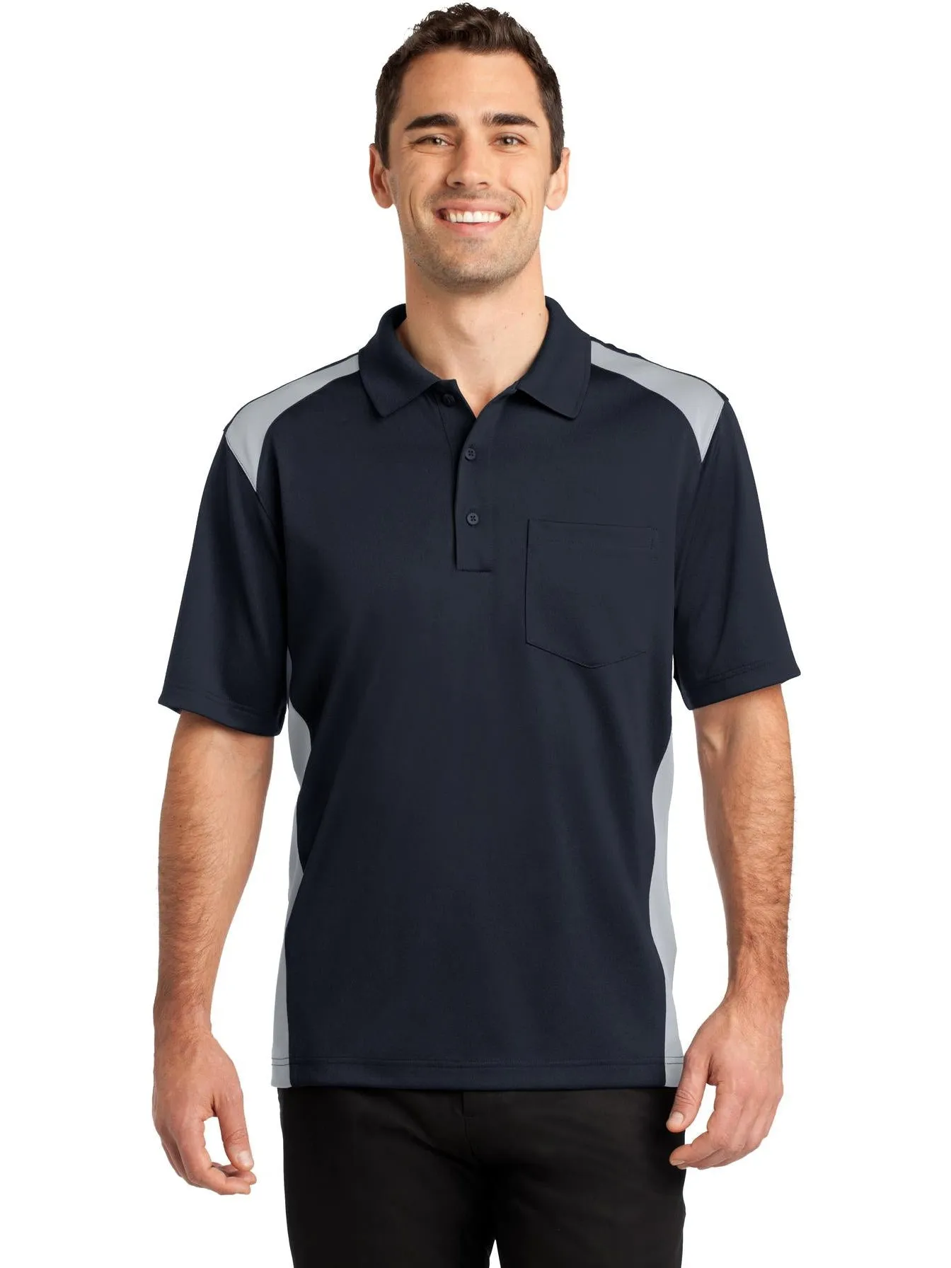 CornerStone Snag-Proof Colorblock Pocket Polo