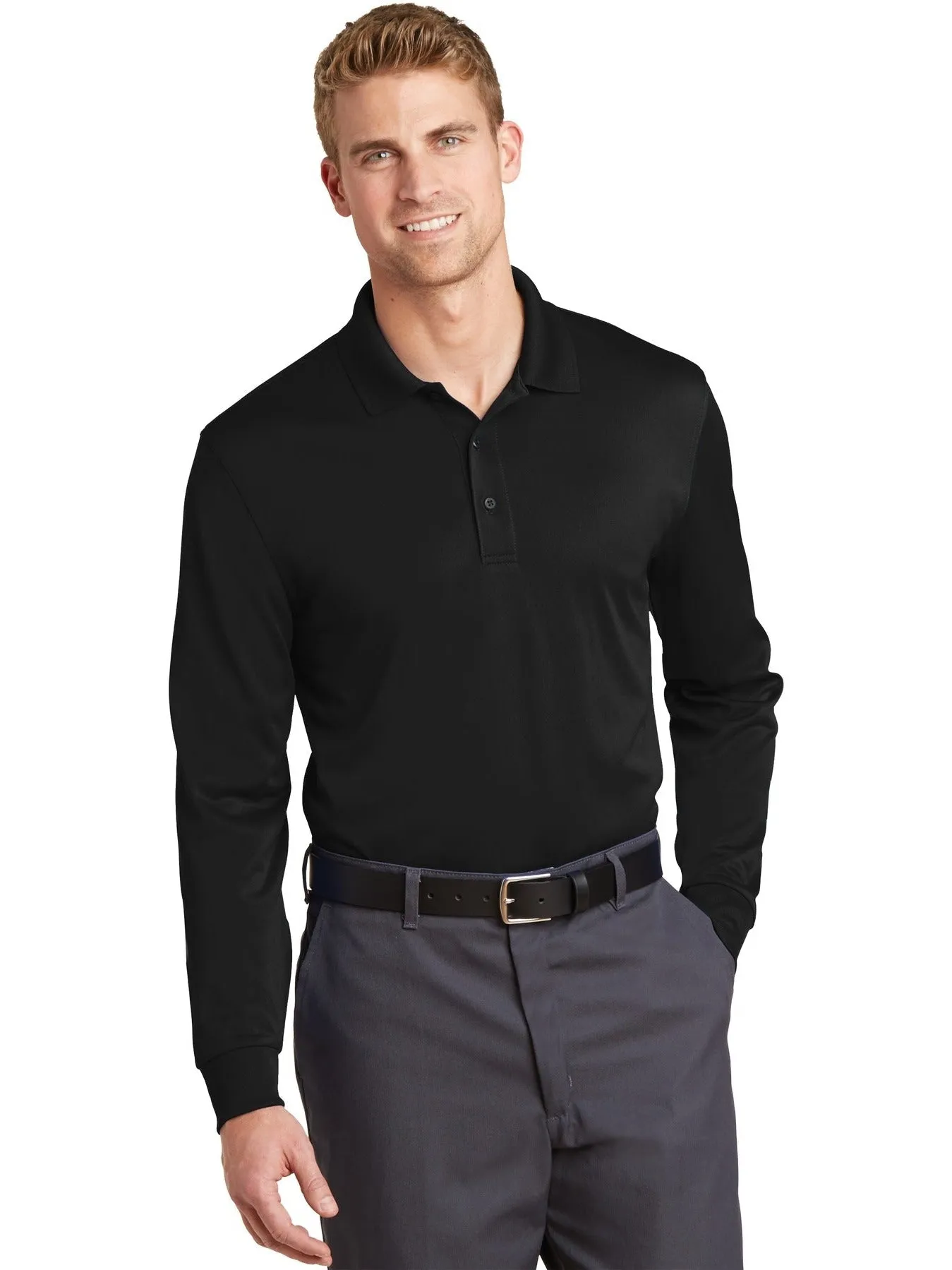 CornerStoneSelect Snag-Proof Long Sleeve Polo