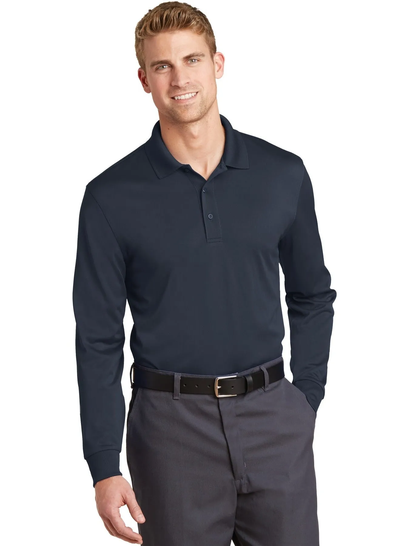 CornerStoneSelect Snag-Proof Long Sleeve Polo