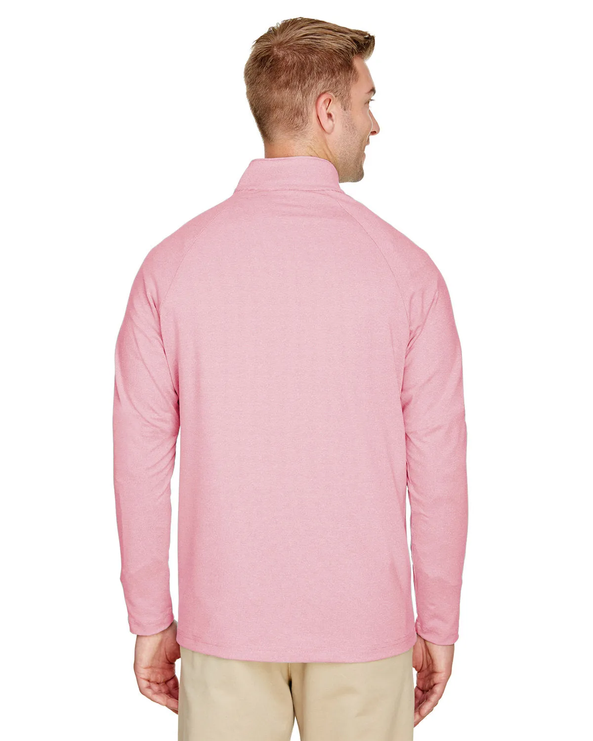Devon & Jones CrownLux Performance Clubhouse Micro-Stripe Quarter-Zip
