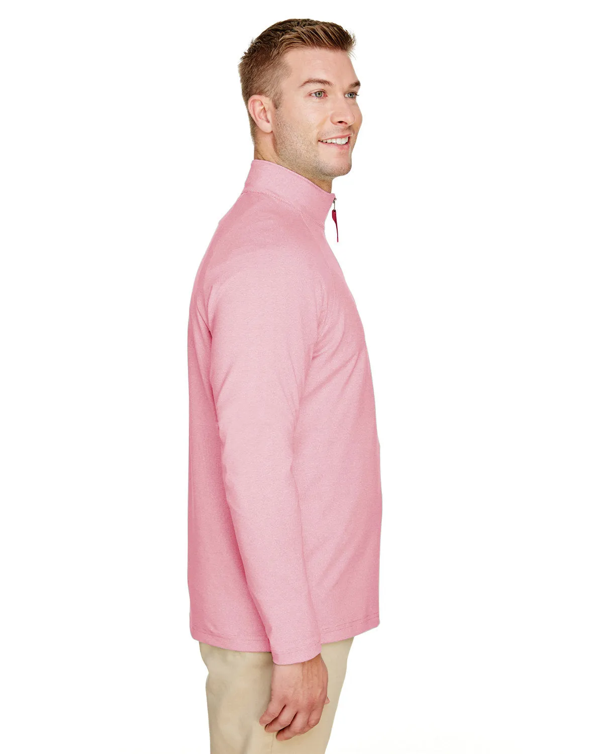 Devon & Jones CrownLux Performance Clubhouse Micro-Stripe Quarter-Zip