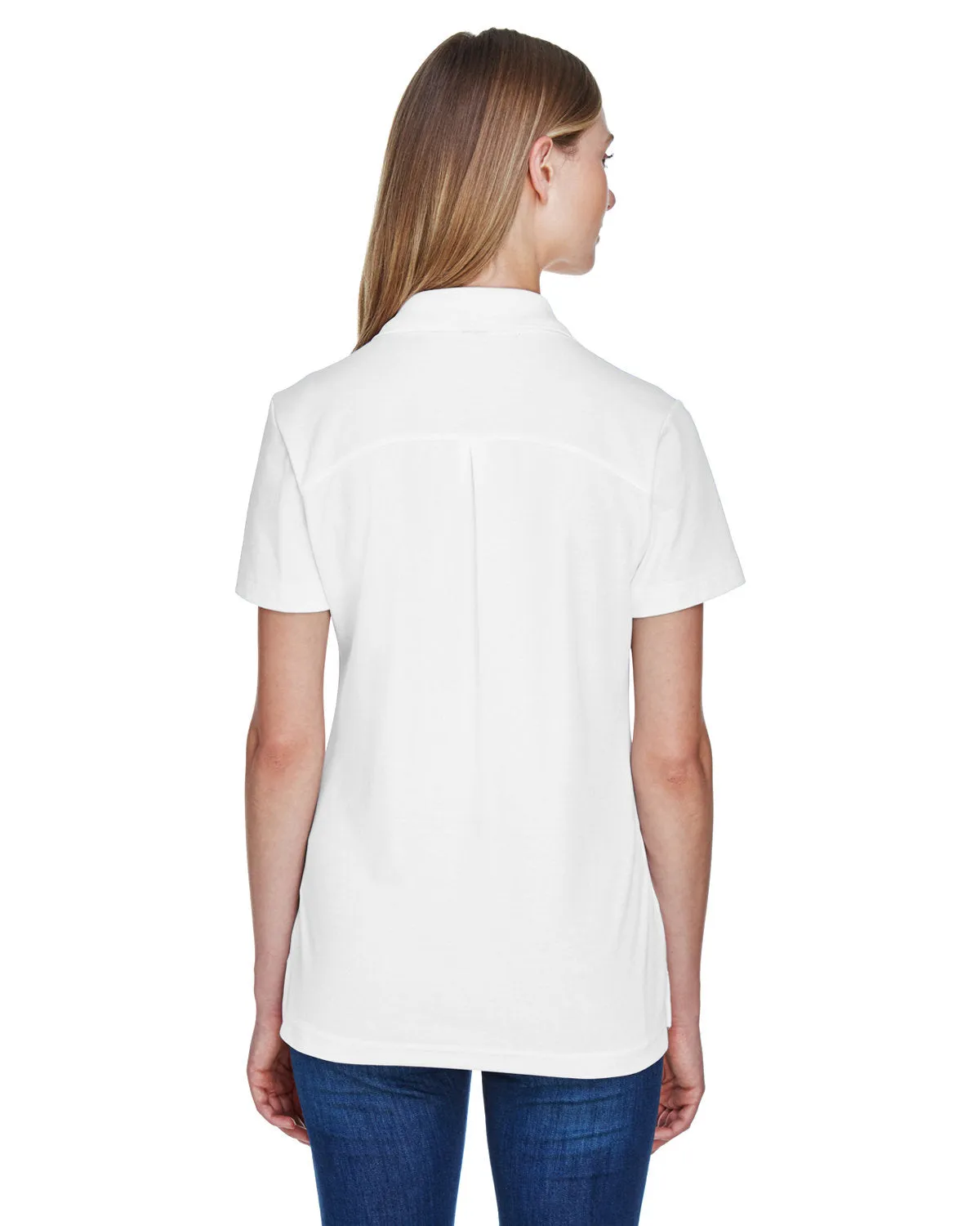 Devon & Jones Ladies CrownLux Performance Plaited Polo