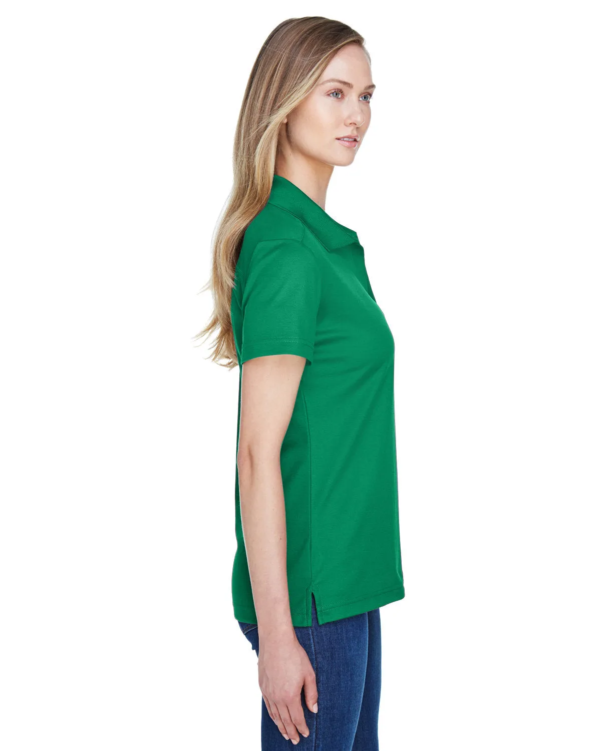 Devon & Jones Ladies CrownLux Performance Plaited Polo
