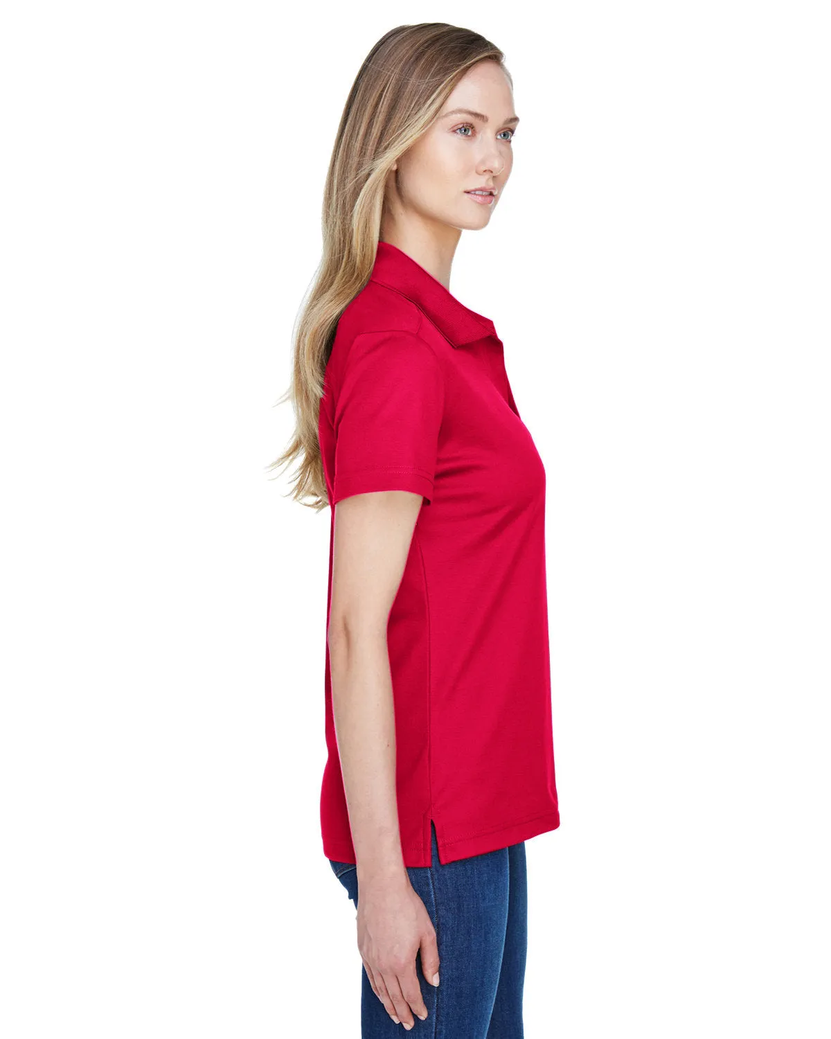 Devon & Jones Ladies CrownLux Performance Plaited Polo