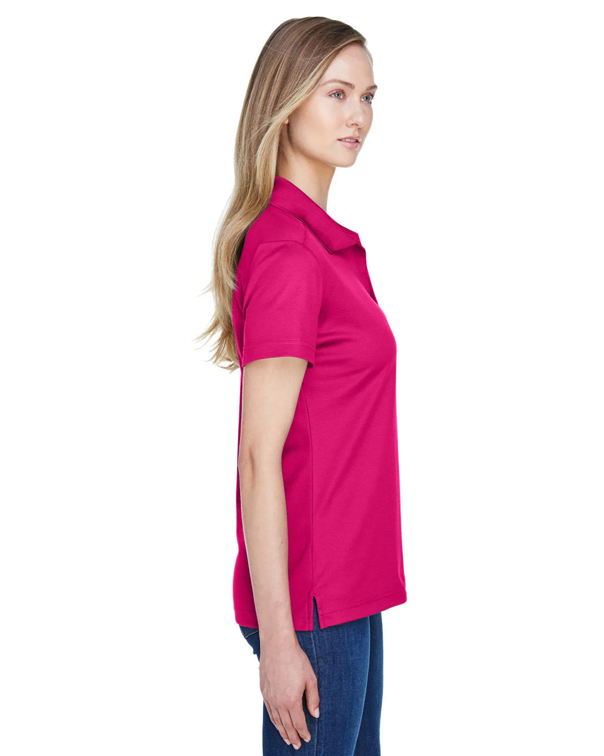 Devon & Jones Ladies CrownLux Performance Plaited Polo