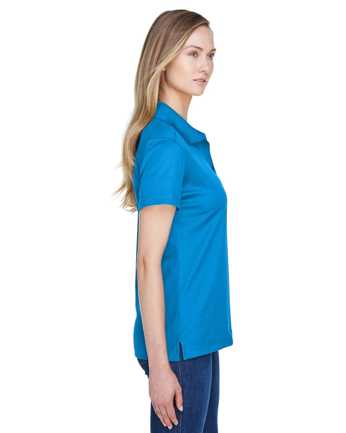Devon & Jones Ladies CrownLux Performance Plaited Polo