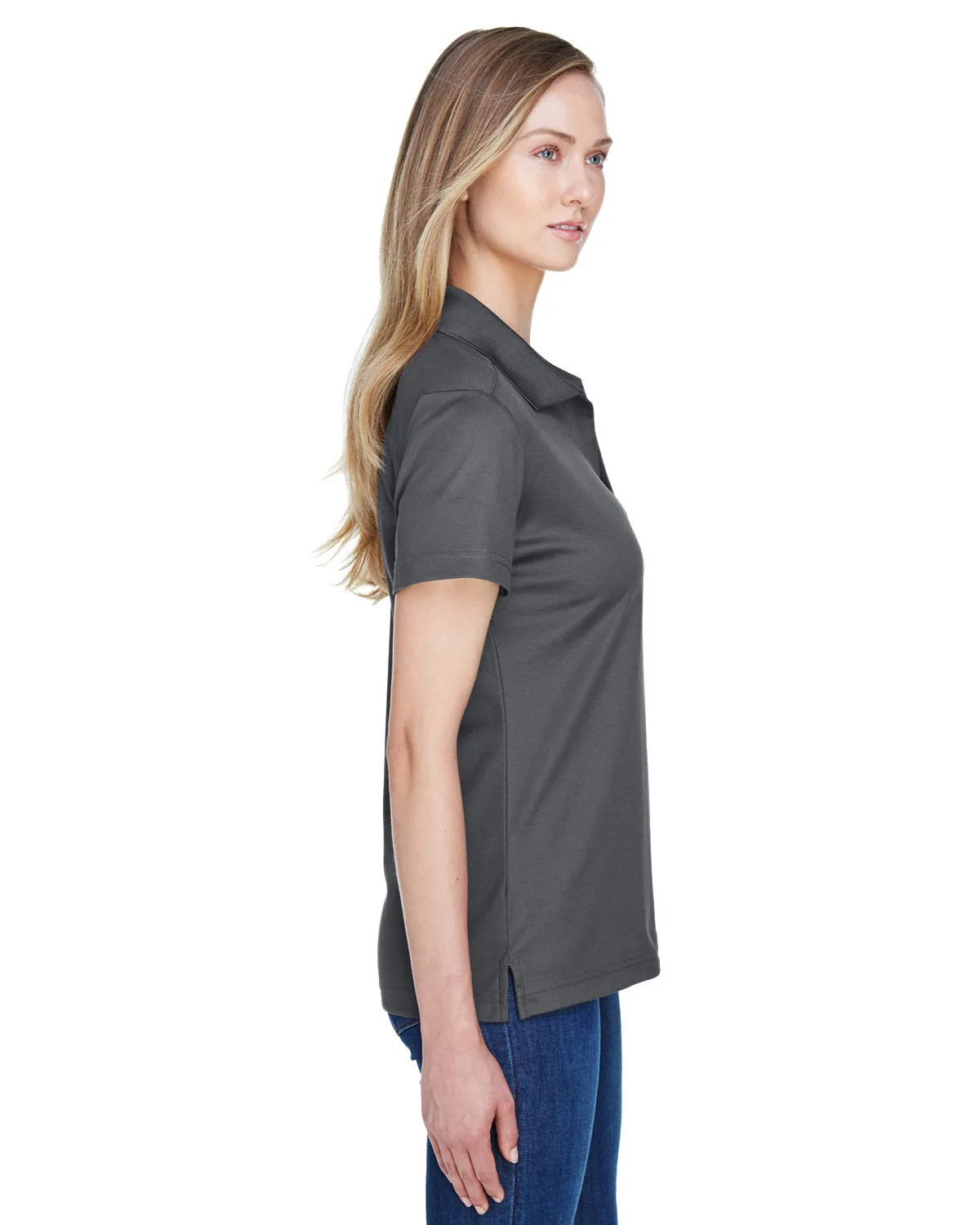 Devon & Jones Ladies CrownLux Performance Plaited Polo