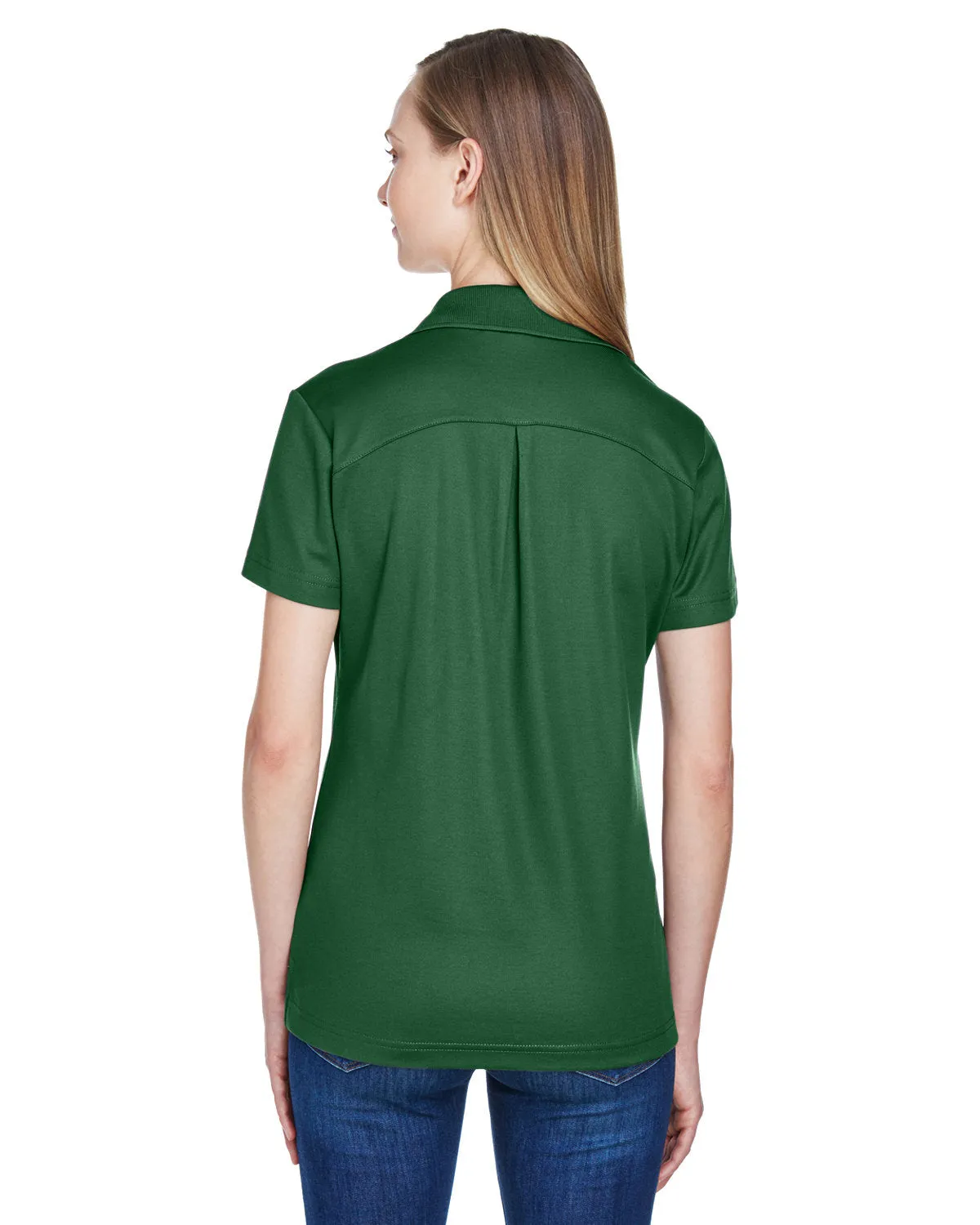 Devon & Jones Ladies CrownLux Performance Plaited Polo